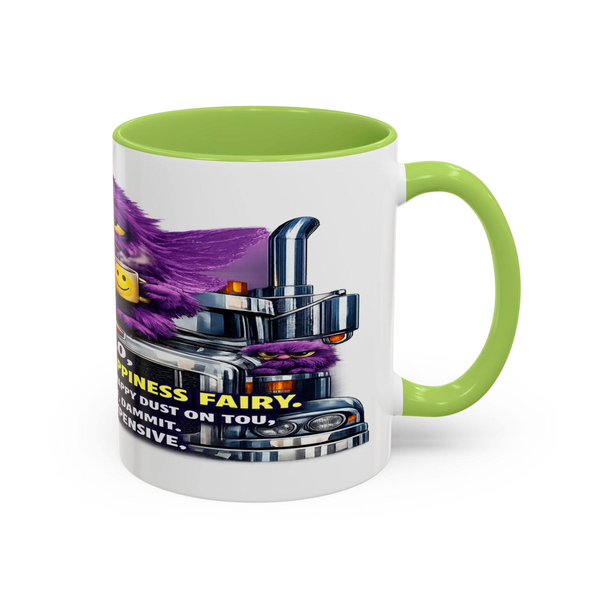 Purple Grumpy Monster Coffee Mug – Funny Truck Driver Gift (11oz & 15oz)