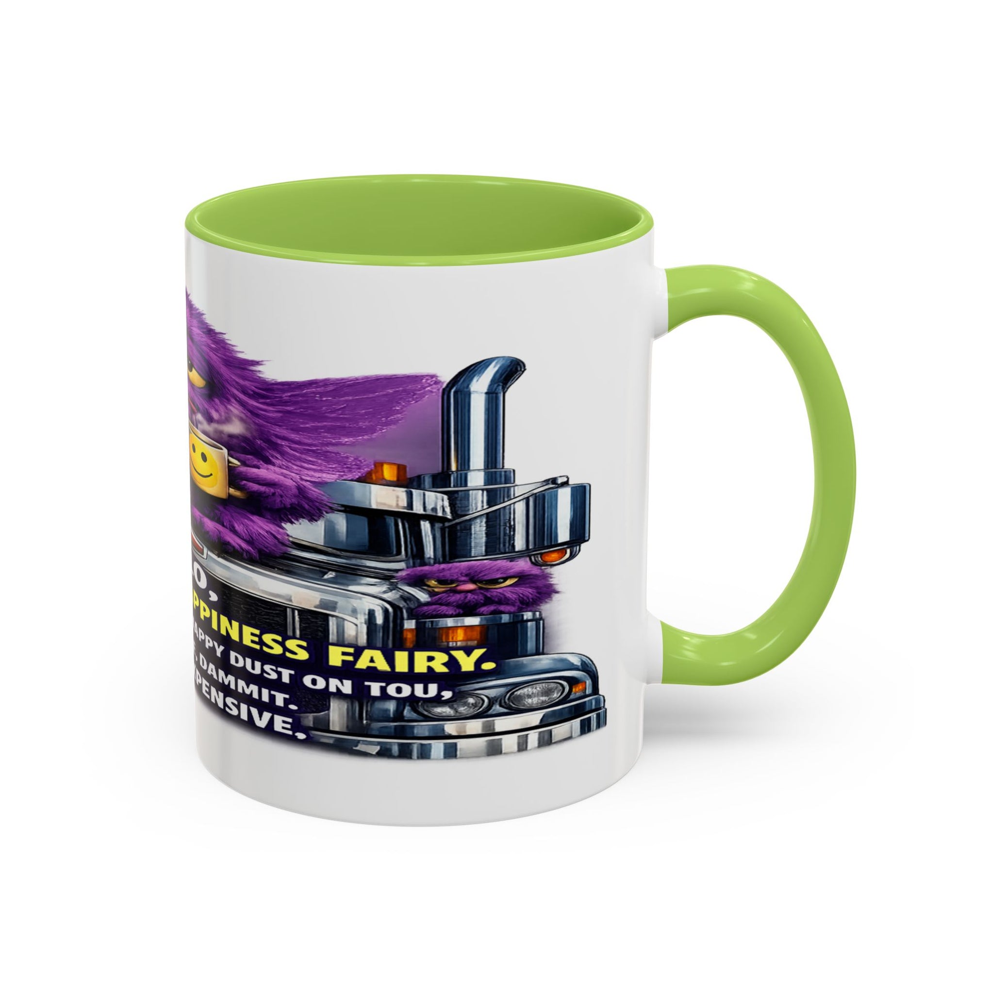 Purple Grumpy Monster Coffee Mug – Funny Truck Driver Gift (11oz & 15oz)