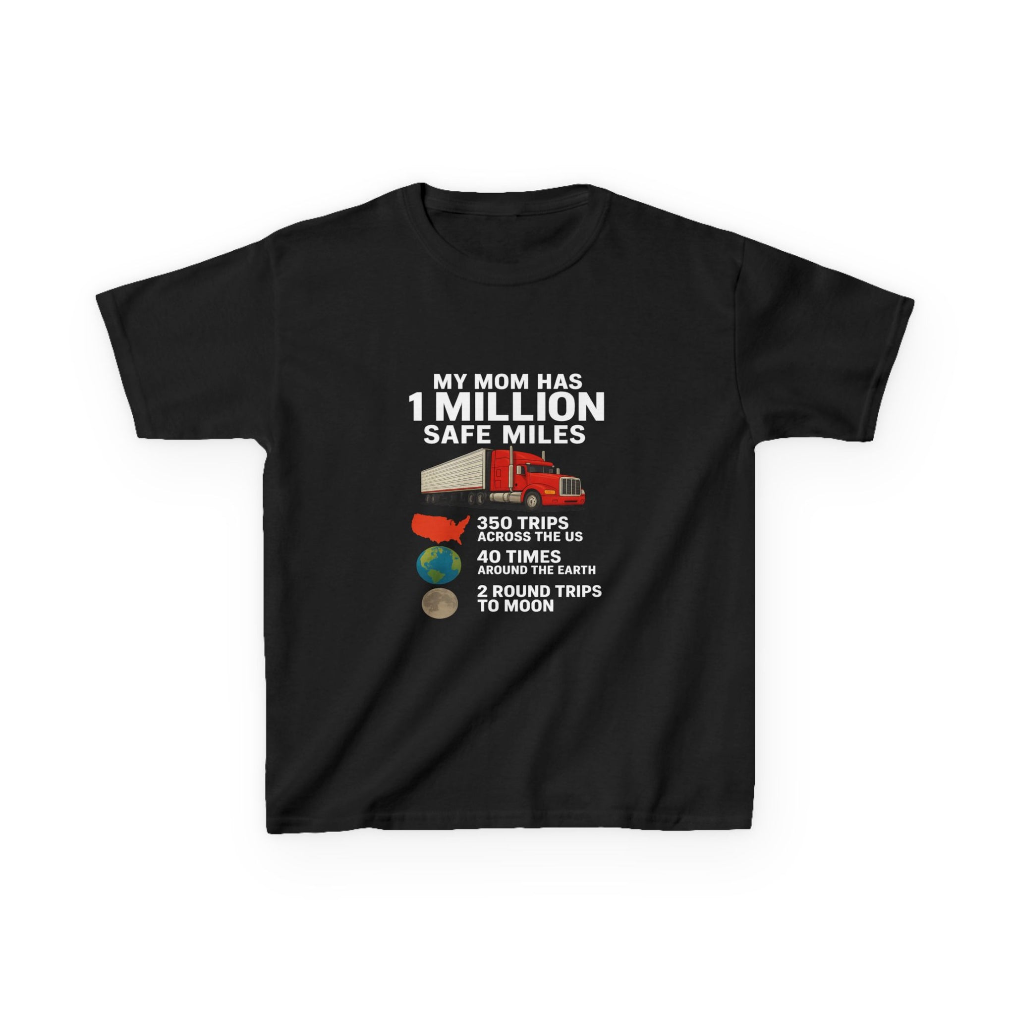 Kids Truck Graphic Tee — My Mom has 1 million Safe Miles
