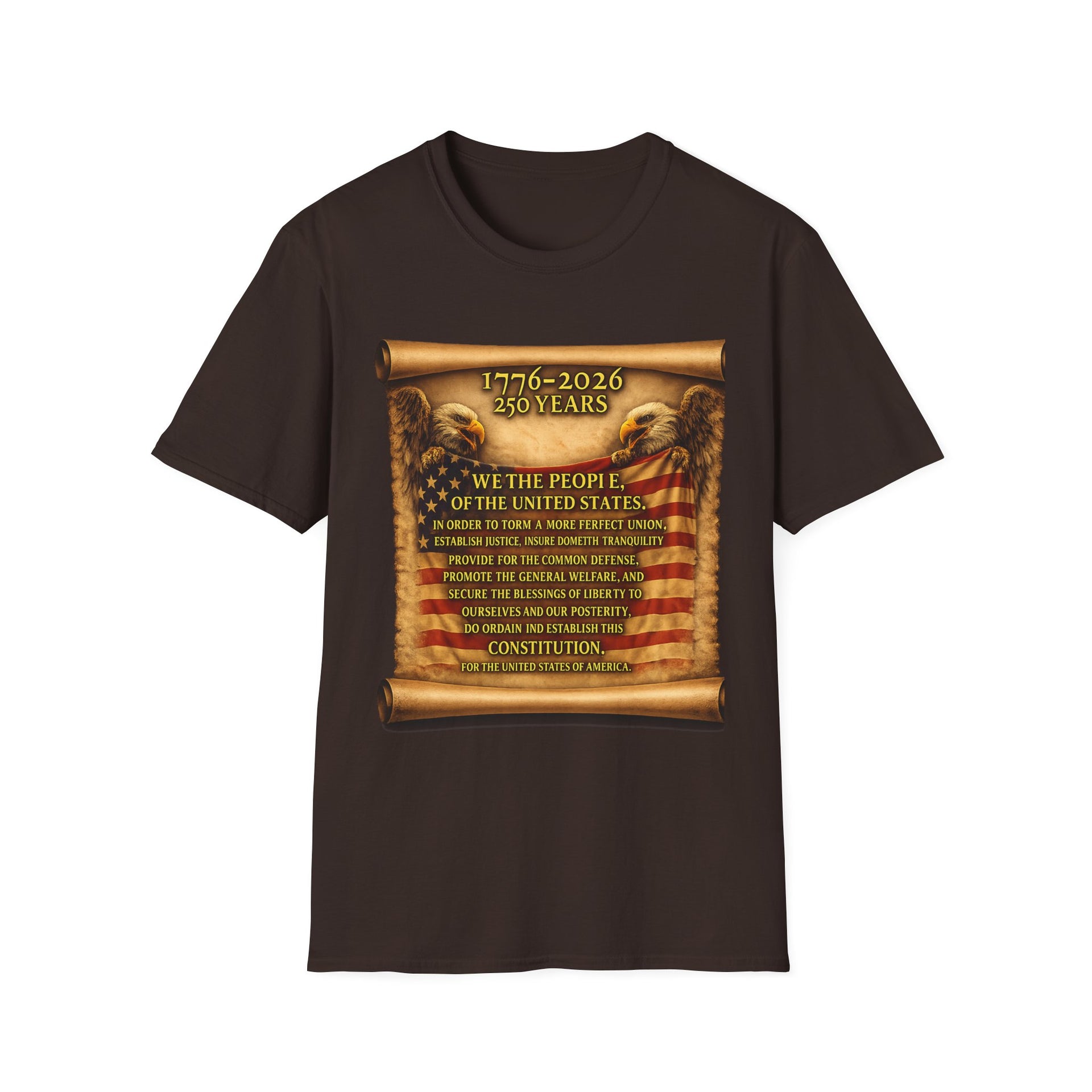 We the People T‑Shirt – 250 Years (1776–2026) American Flag & We The People Design