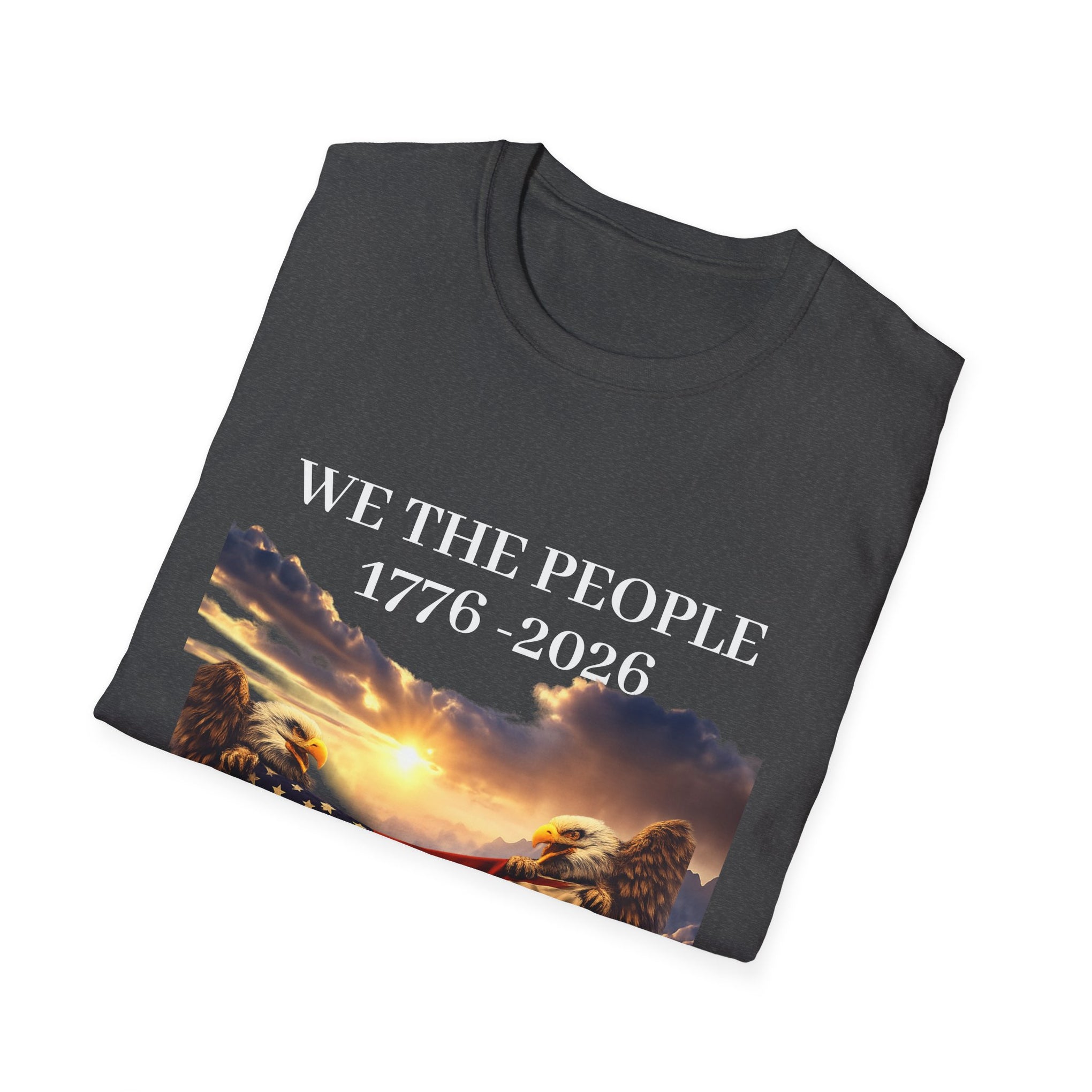 Patriotic "We the People 1776-2026" T-Shirt — American Flag & Constitution Tee for Independence Day
