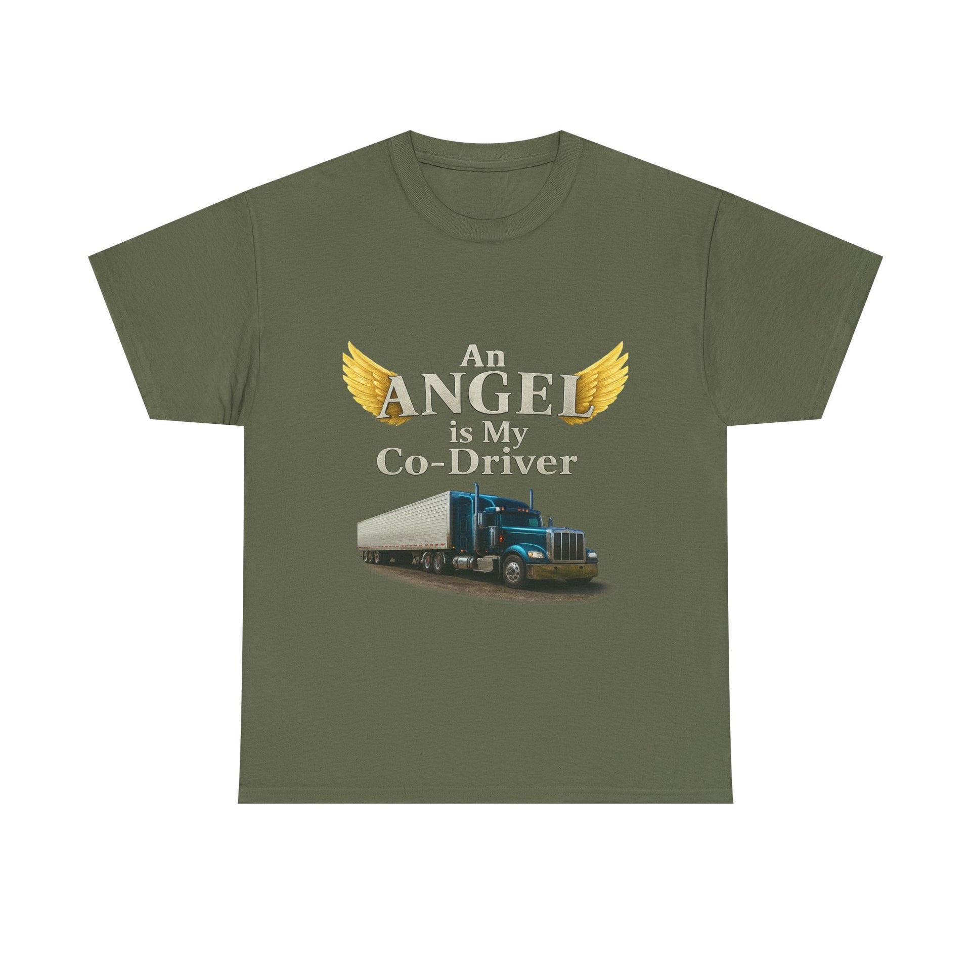 An Angel Is My Co-Driver Truck Tee — Trucker Memorial Gift