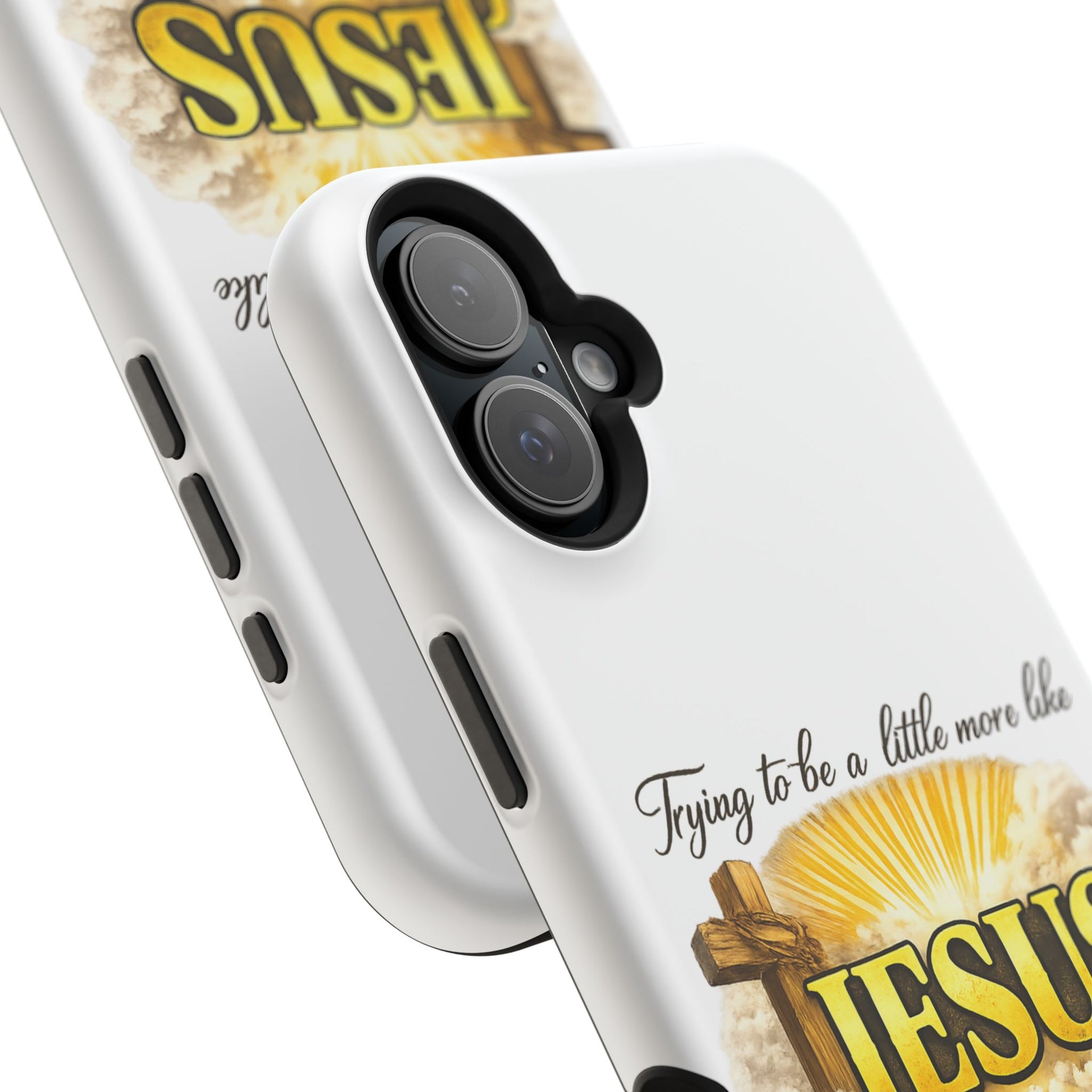 Christian Quote Magnetic Phone Case — "Trying to be a Little More Jesus and a Little Less Like Me"