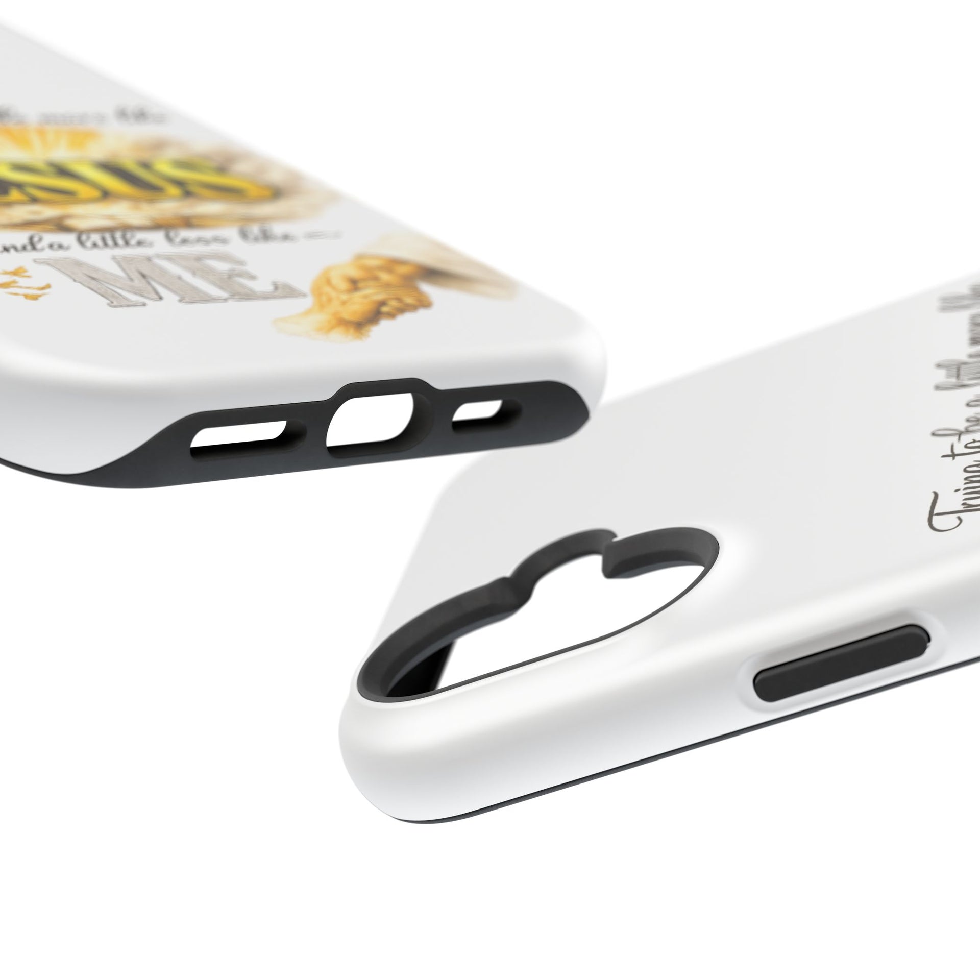 Christian Quote Magnetic Phone Case — "Trying to be a Little More Jesus and a Little Less Like Me"