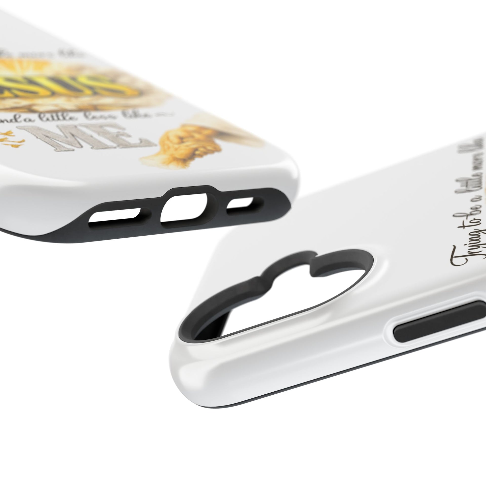Christian Quote Magnetic Phone Case — "Trying to be a Little More Jesus and a Little Less Like Me"
