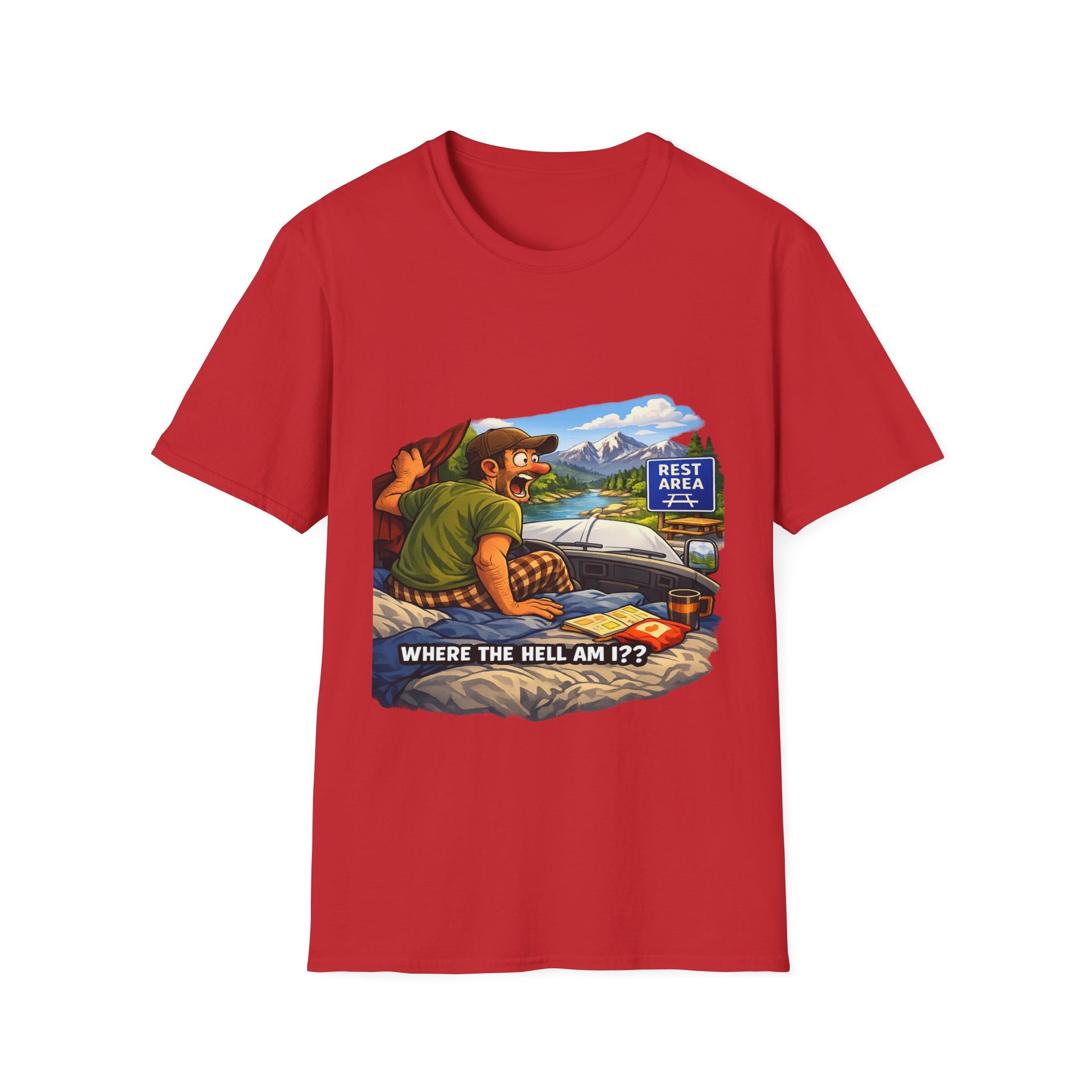 T-Shirt — "Where the Hell Am I?" Road Trip Scenic Graphic Tee