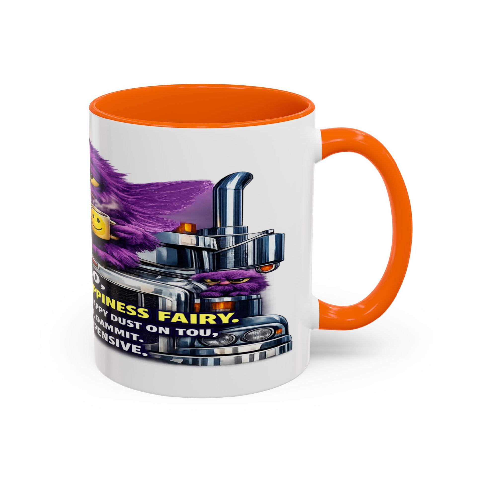 Purple Grumpy Monster Coffee Mug – Funny Truck Driver Gift (11oz & 15oz)