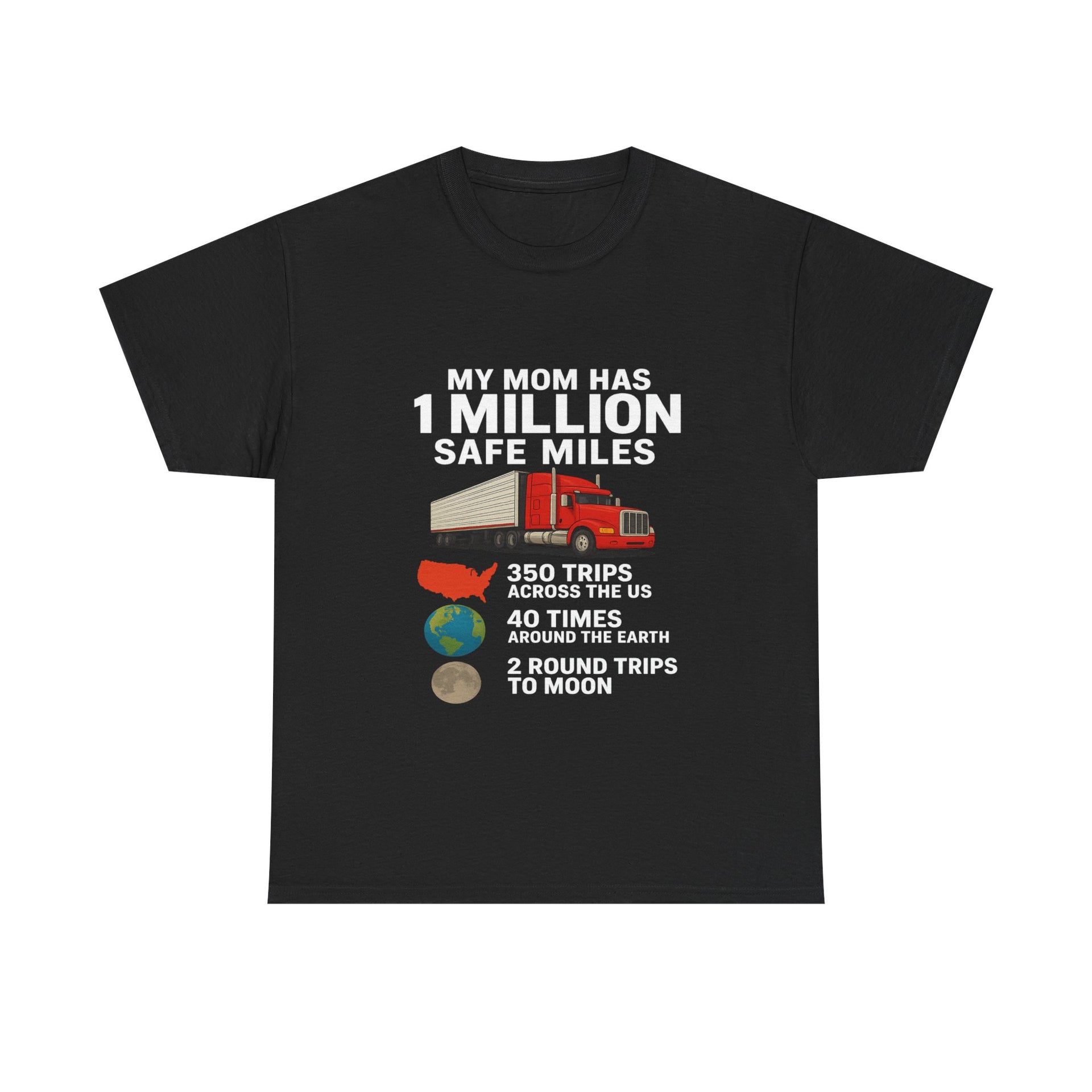 My Mom has 1 million safe miles Unisex Heavy Cotton Tee