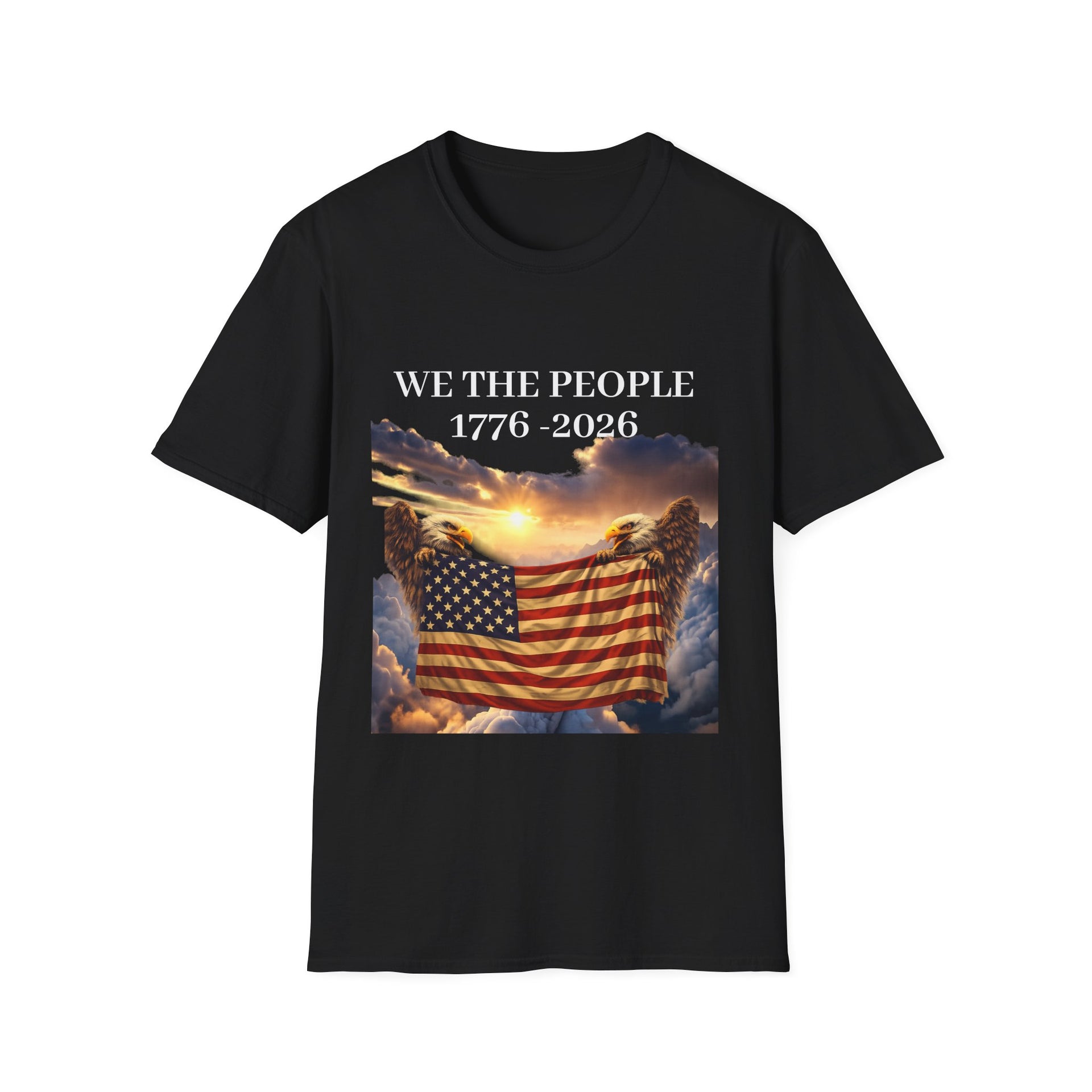 Patriotic "We the People 1776-2026" T-Shirt — American Flag & Constitution Tee for Independence Day