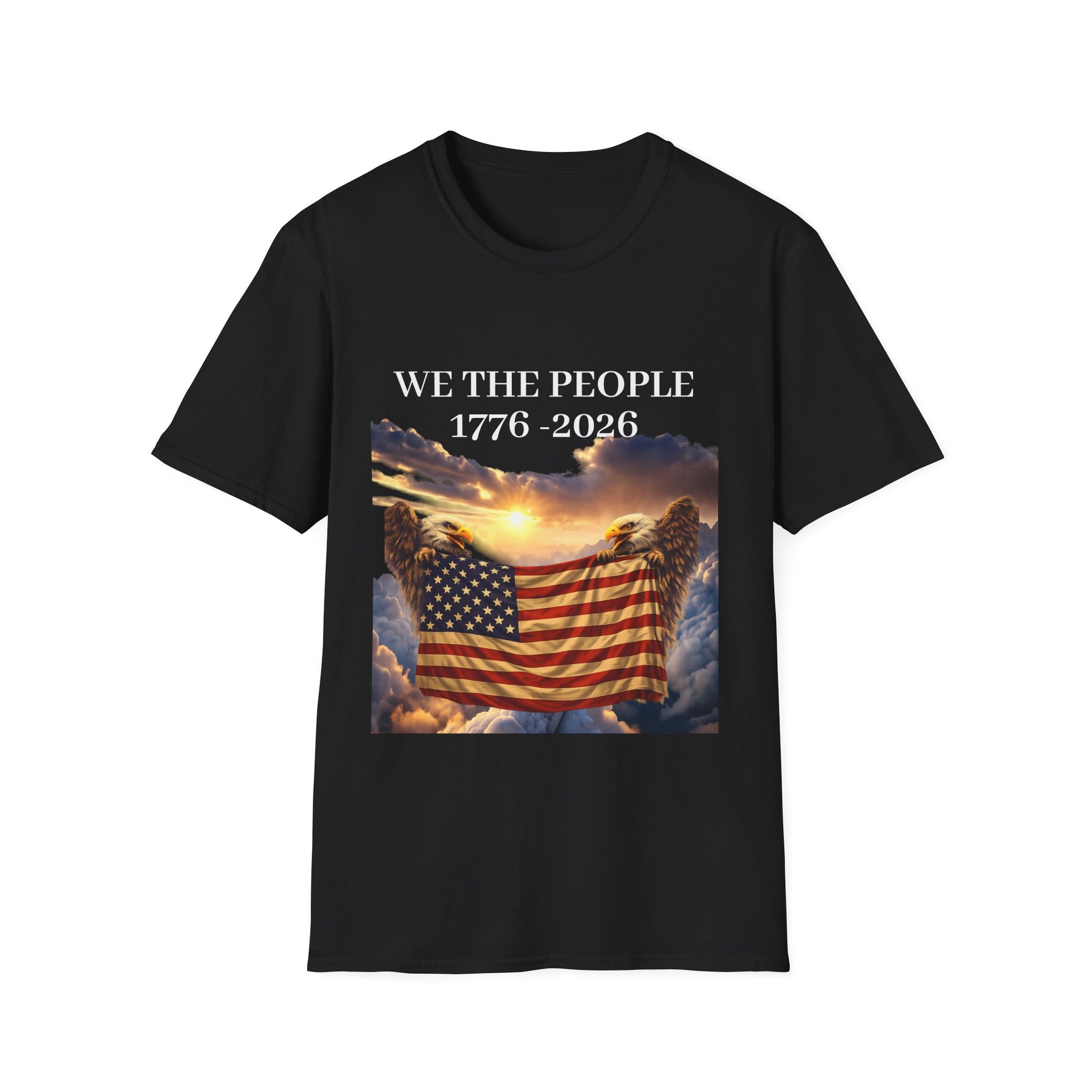 Patriotic "We the People 1776-2026" T-Shirt — American Flag & Constitution Tee for Independence Day
