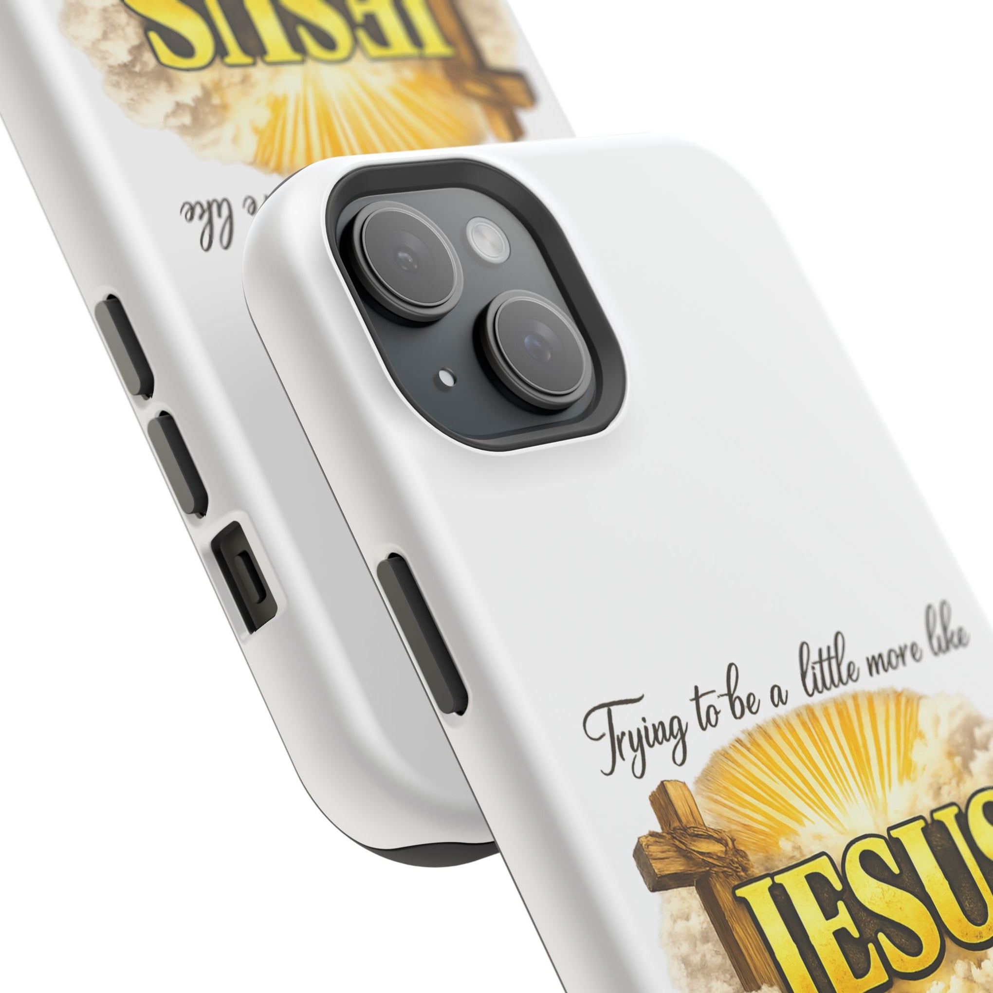 Christian Quote Magnetic Phone Case — "Trying to be a Little More Jesus and a Little Less Like Me"