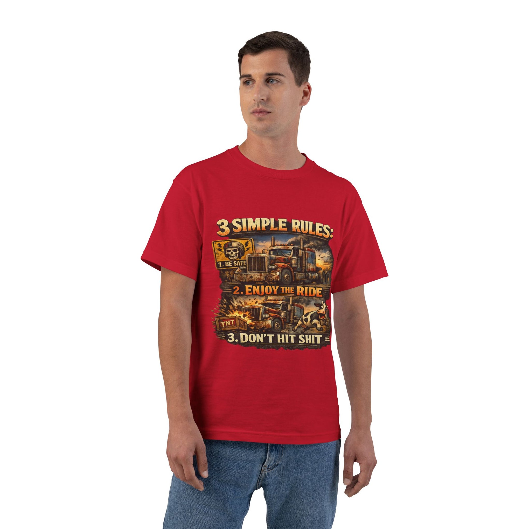 Big an Tall Graphic T-Shirt — "3 Simple Rules: Enjoy the Ride"