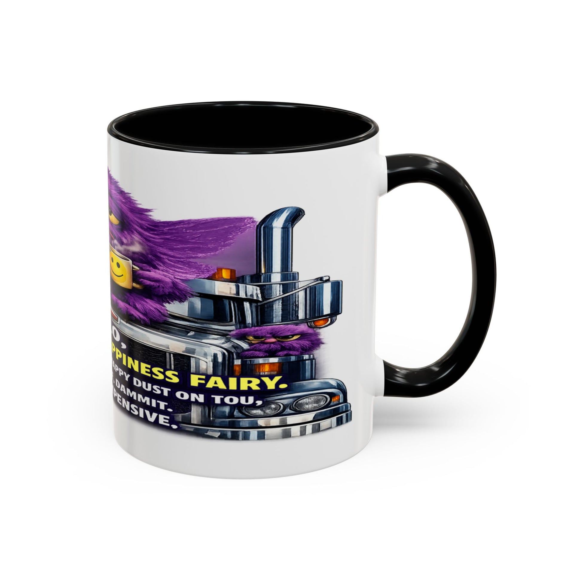 Purple Grumpy Monster Coffee Mug – Funny Truck Driver Gift (11oz & 15oz)