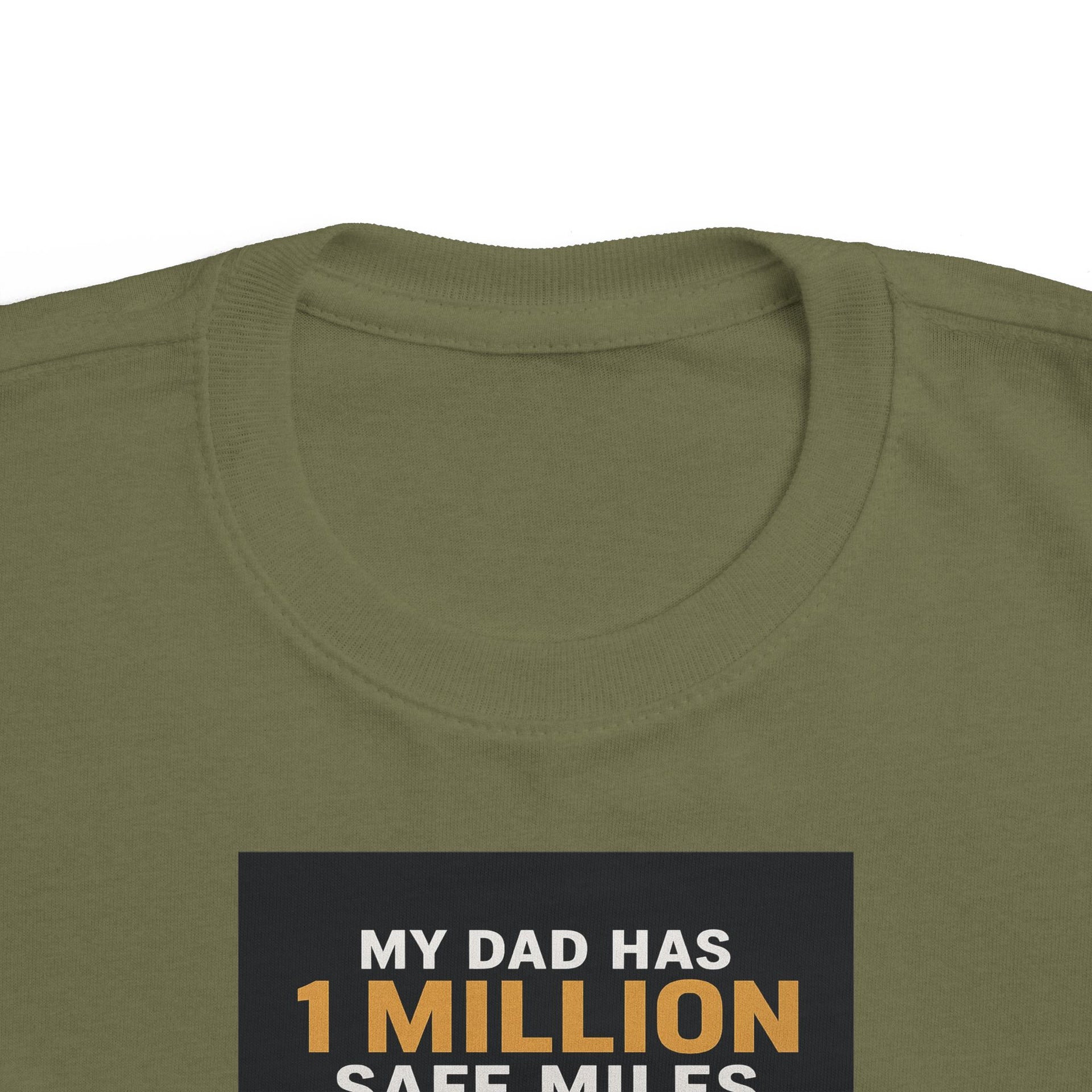 Toddler Tee – “My Dad Has 1 Million Safe Miles” Funny Kids' Aviation Shirt