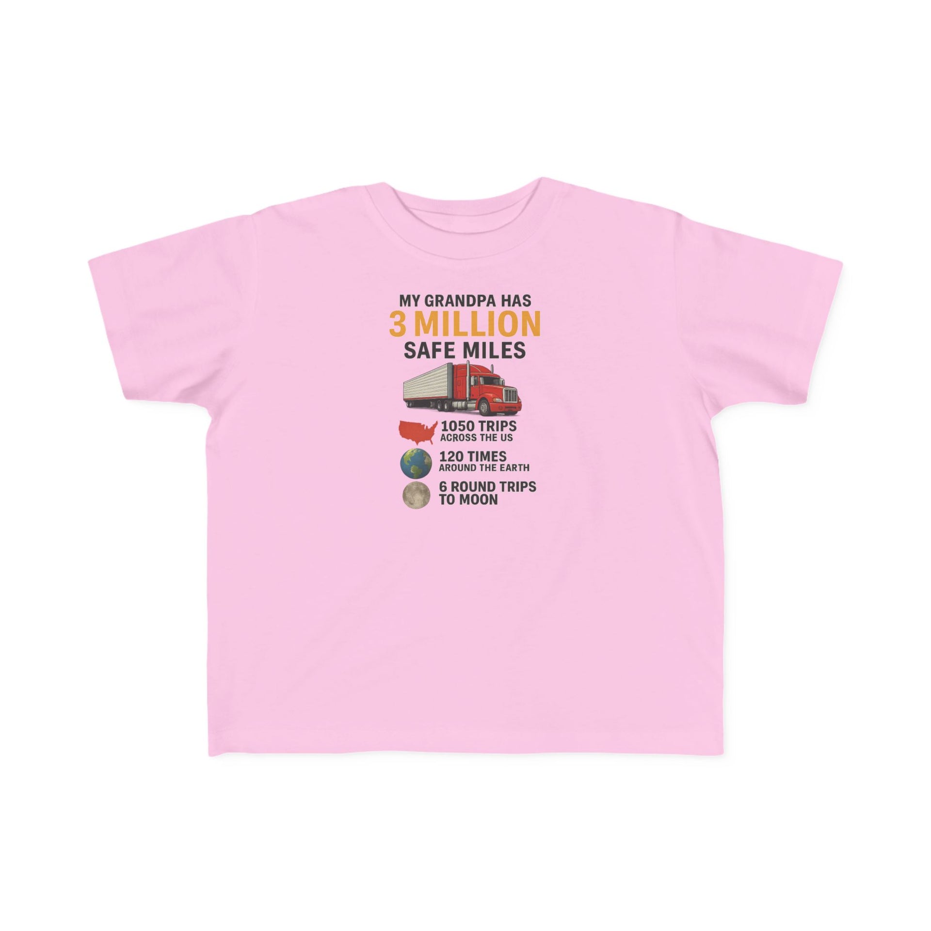 Toddler Tee - "My Grandpa Has 3 Million Safe Miles" Vintage Camper Kids Shirt