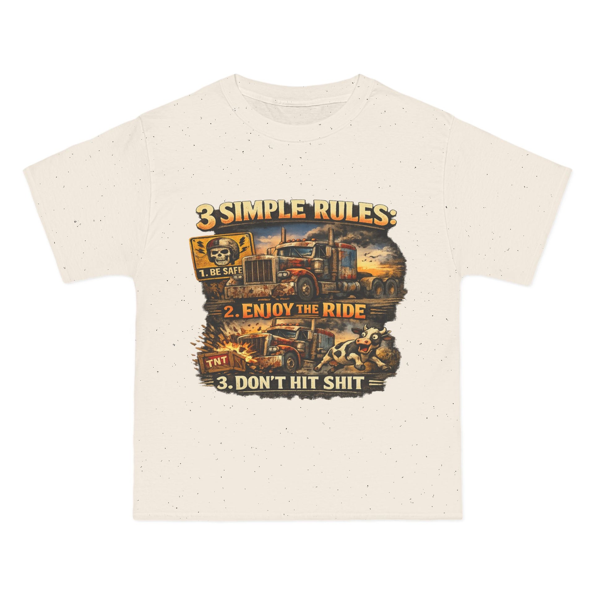 Big an Tall Graphic T-Shirt — "3 Simple Rules: Enjoy the Ride"