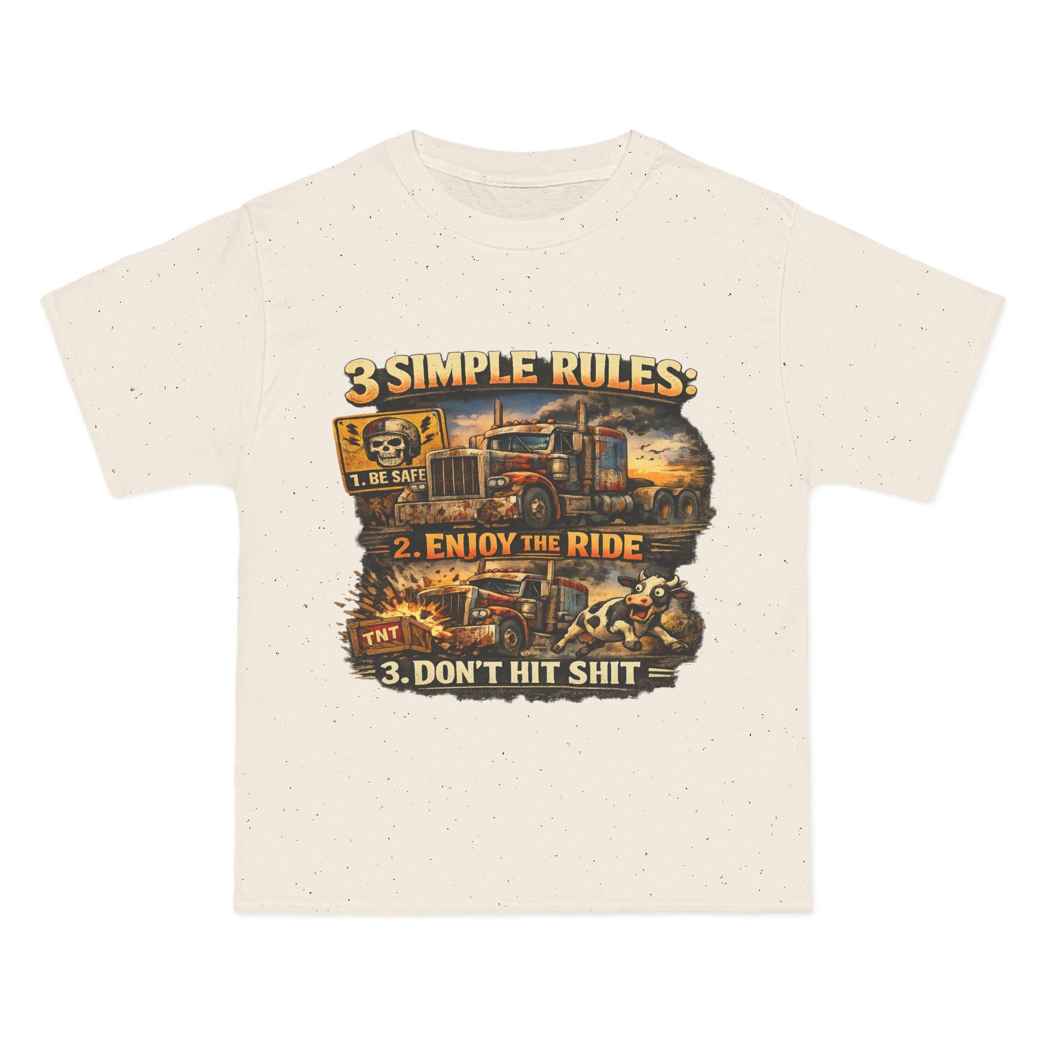 Big an Tall Graphic T-Shirt — "3 Simple Rules: Enjoy the Ride"
