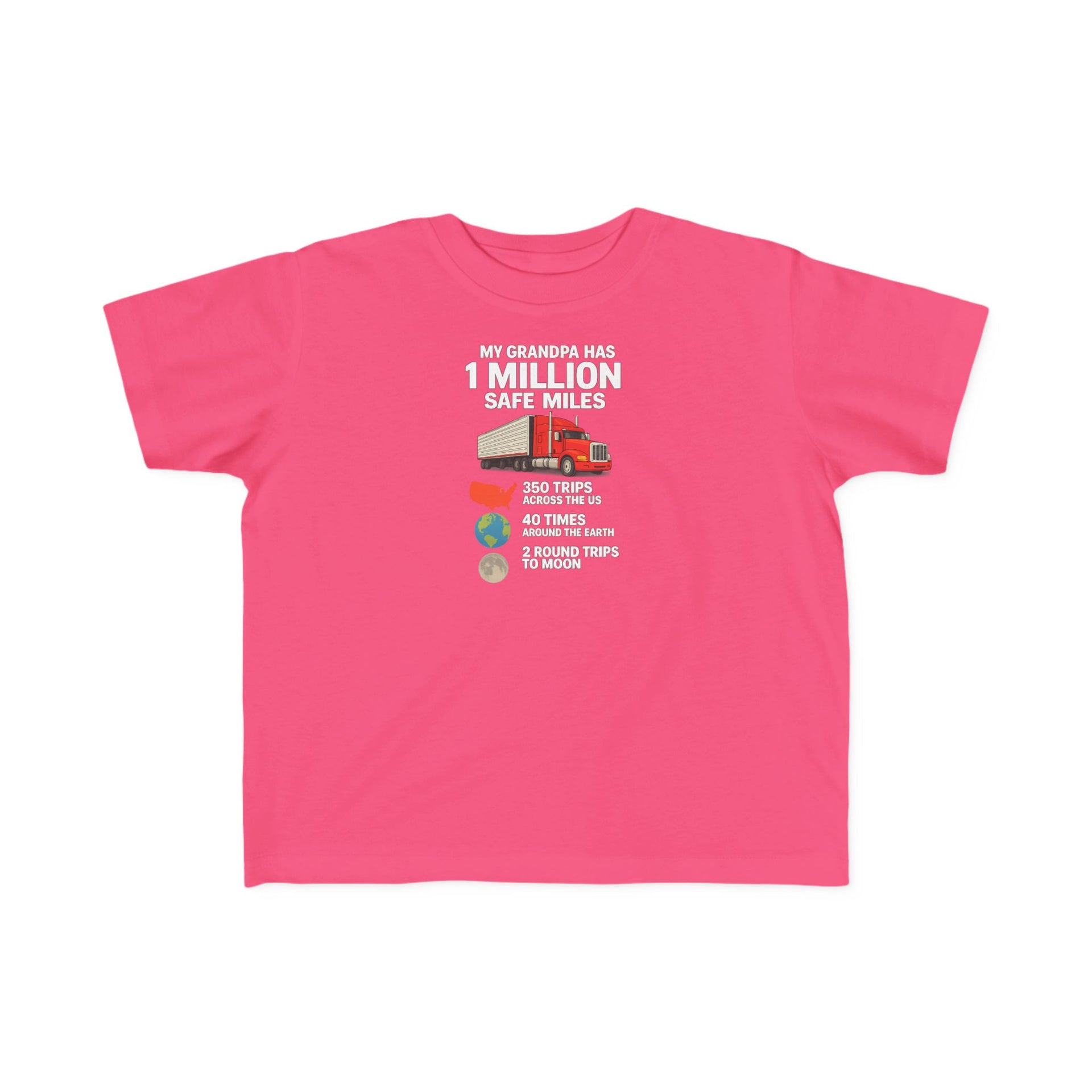 Toddler Tee – "My Grandma Has 1 Million Safe Miles" Cute Grandma Road-Trip Shirt