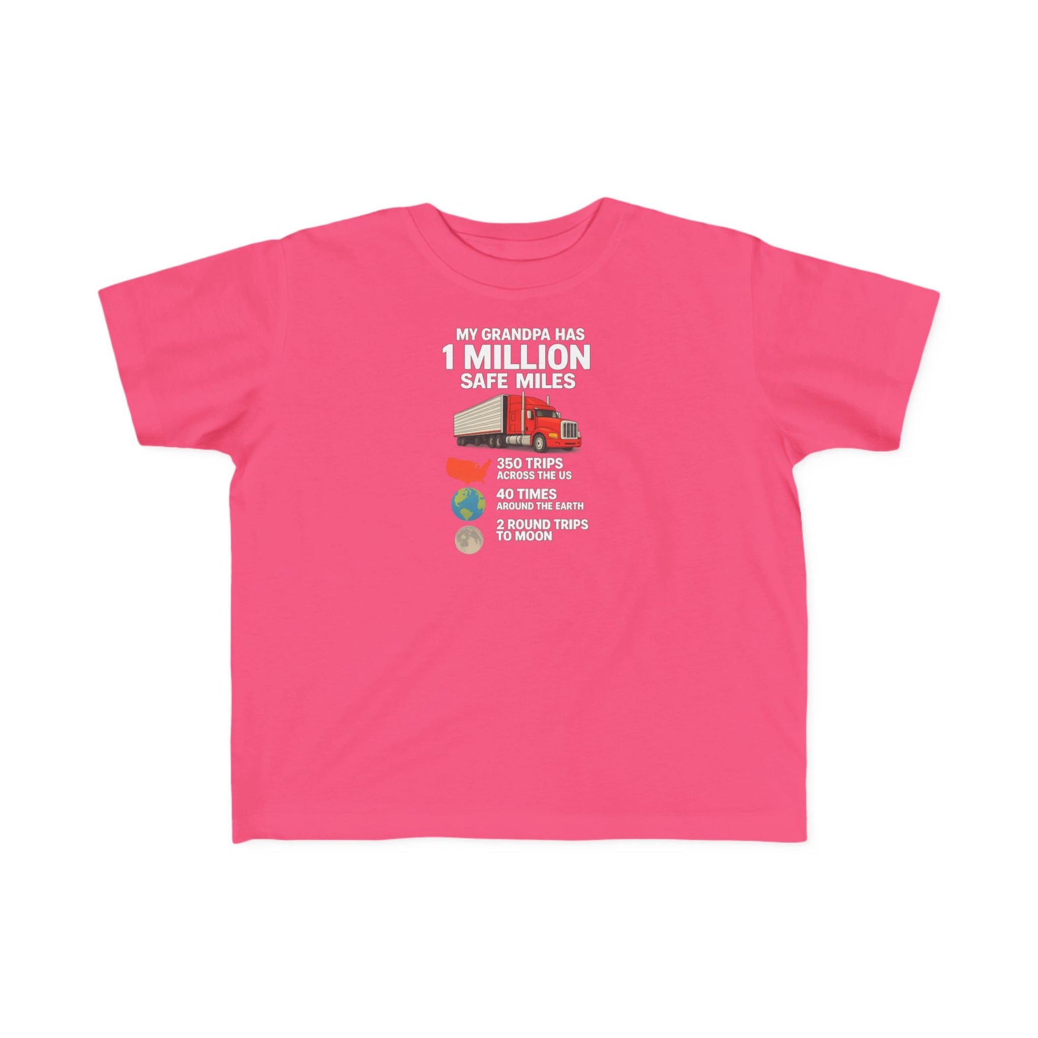 Toddler Tee – "My Grandma Has 1 Million Safe Miles" Cute Grandma Road-Trip Shirt