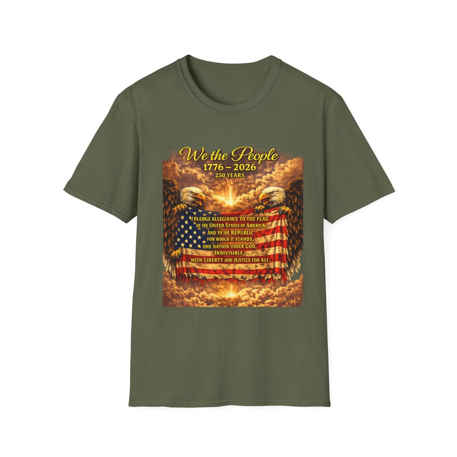 Patriotic 'We the People 1776–2026' American Flag T-Shirt