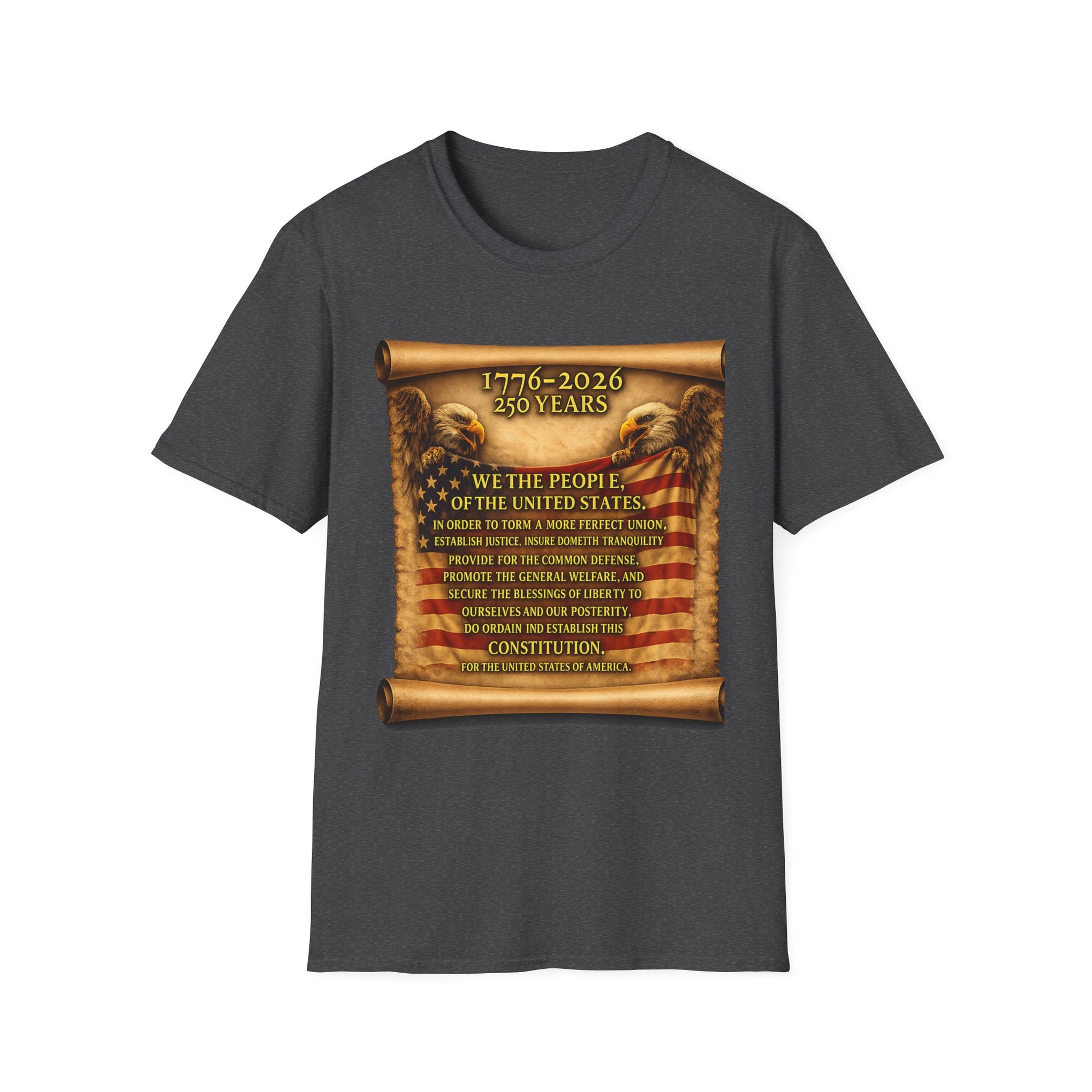 We the People T‑Shirt – 250 Years (1776–2026) American Flag & We The People Design