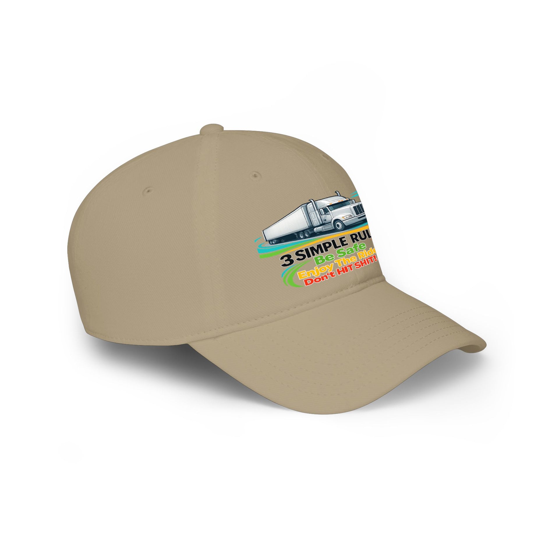 Retro RV Hat — "3 Simple Rules: Be Safe, Enjoy The Ride, Don't Hit Shit!" ***" Baseball Cap