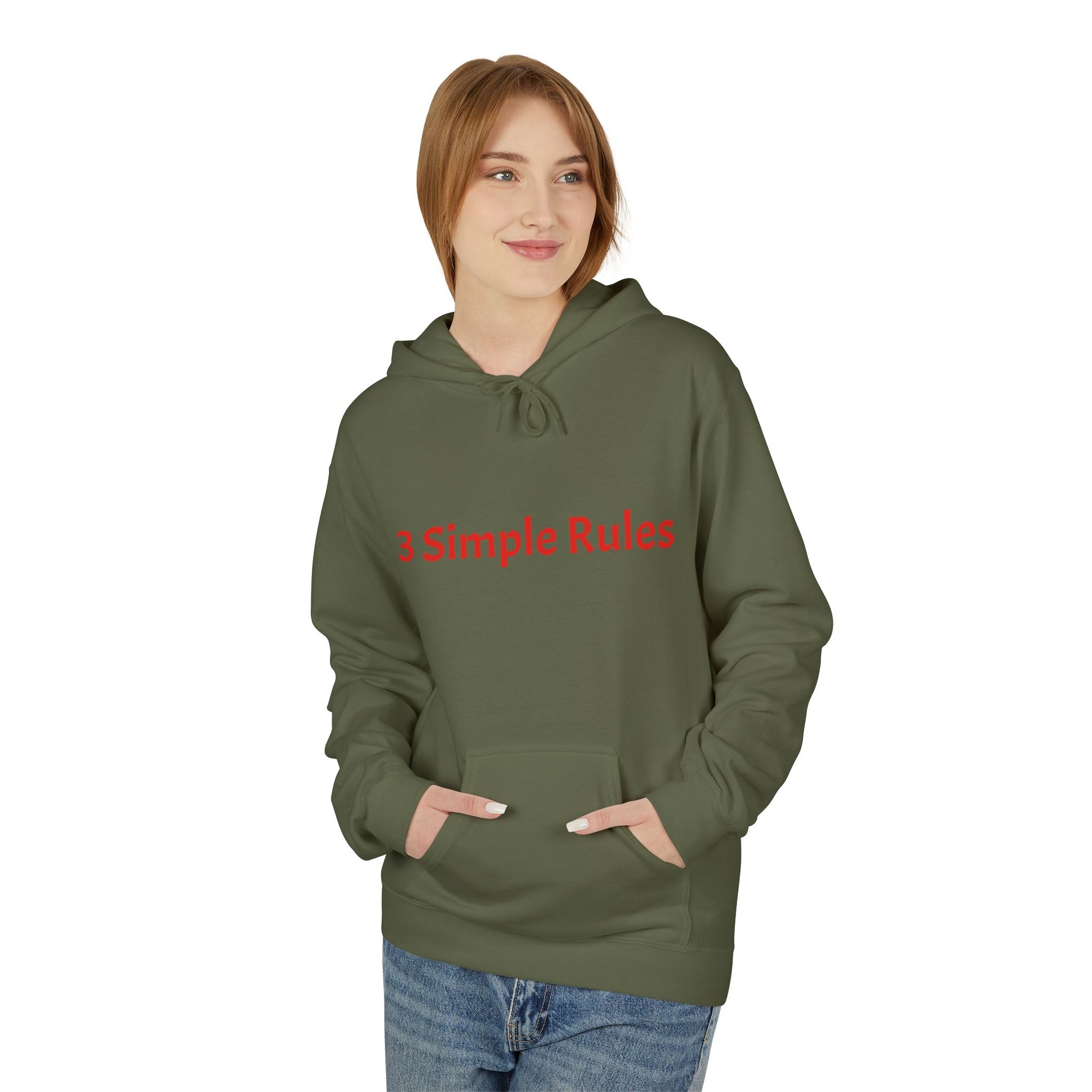 Hoodie — '3 Simple Rules' Trucker Safety Graphic Hoodie (Enjoy the Ride — Get Home Safe)