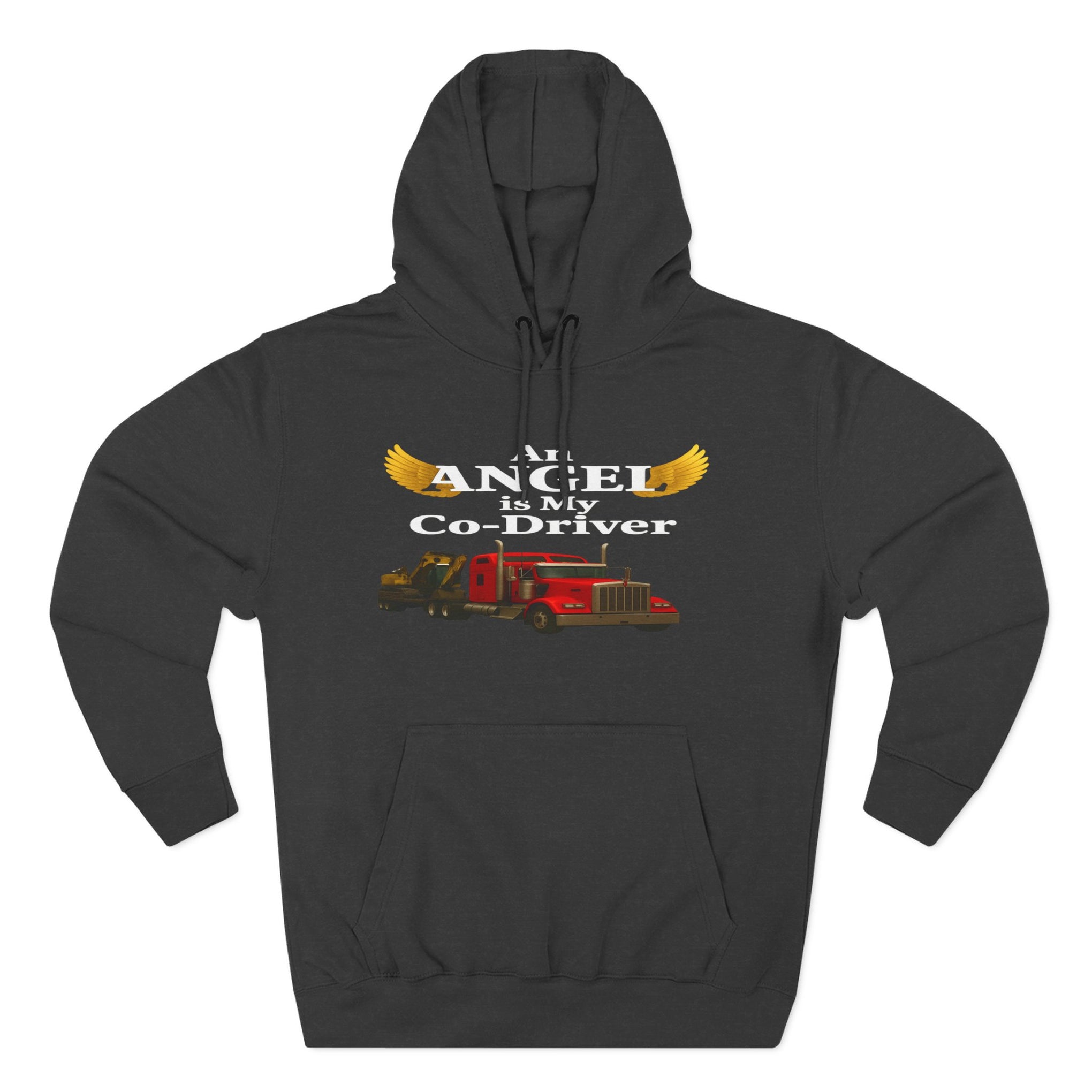 Flatbed "Angel is my co-driver" Three-Panel Fleece Hoodie