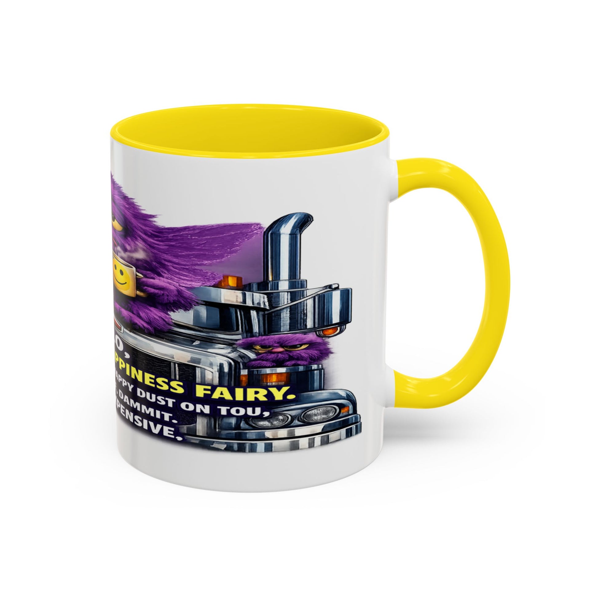 Purple Grumpy Monster Coffee Mug – Funny Truck Driver Gift (11oz & 15oz)