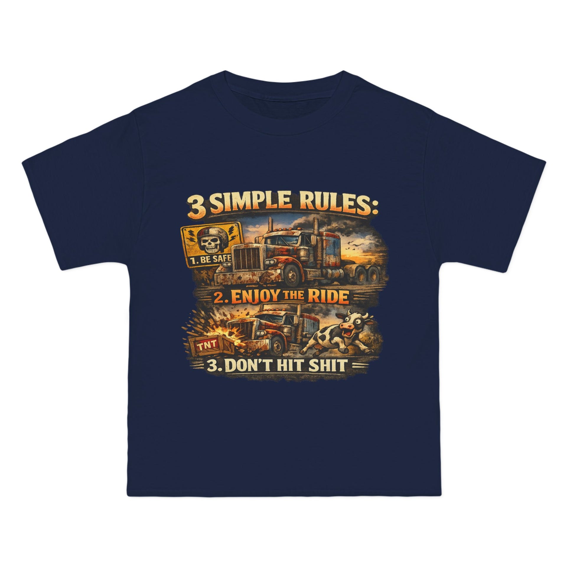 Big an Tall Graphic T-Shirt — "3 Simple Rules: Enjoy the Ride"