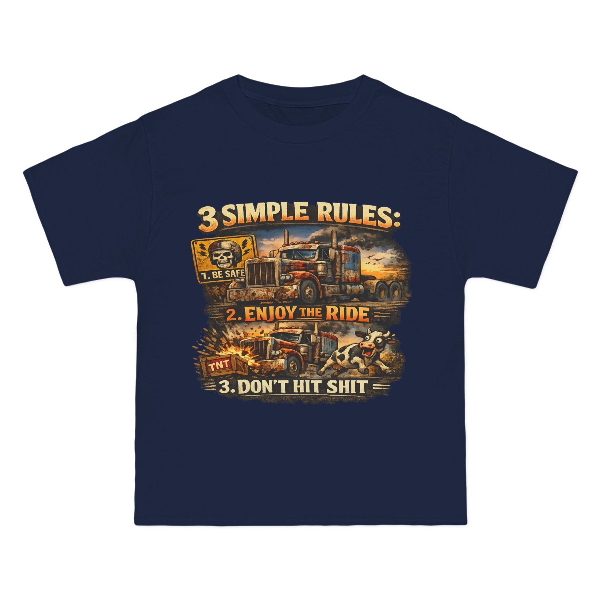 Big an Tall Graphic T-Shirt — "3 Simple Rules: Enjoy the Ride"