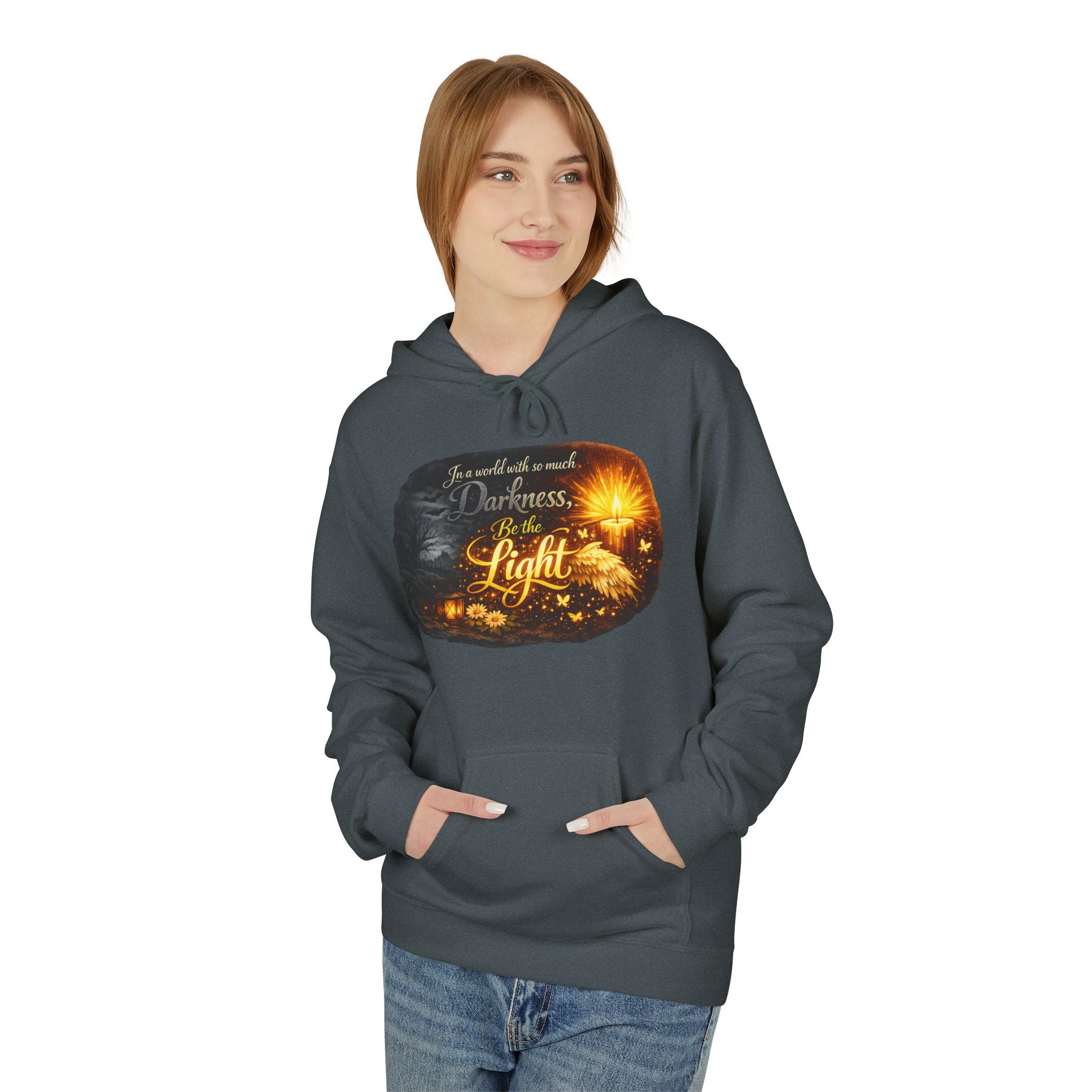 Inspirational Light Hoodie – "Darkness Can’t Overcome the Light" Spiritual Faith Sweatshirt