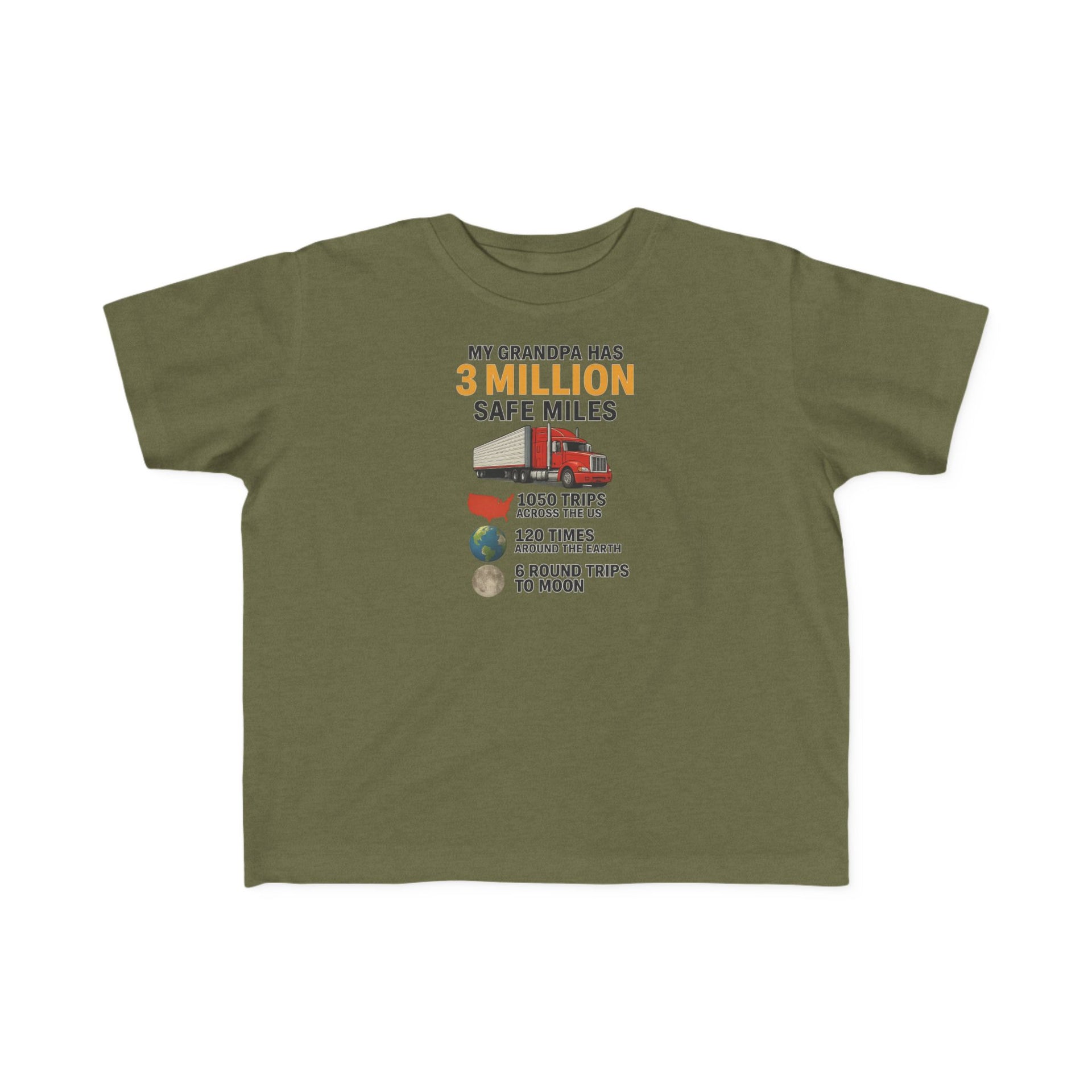 Toddler Tee - "My Grandpa Has 3 Million Safe Miles" Vintage Camper Kids Shirt