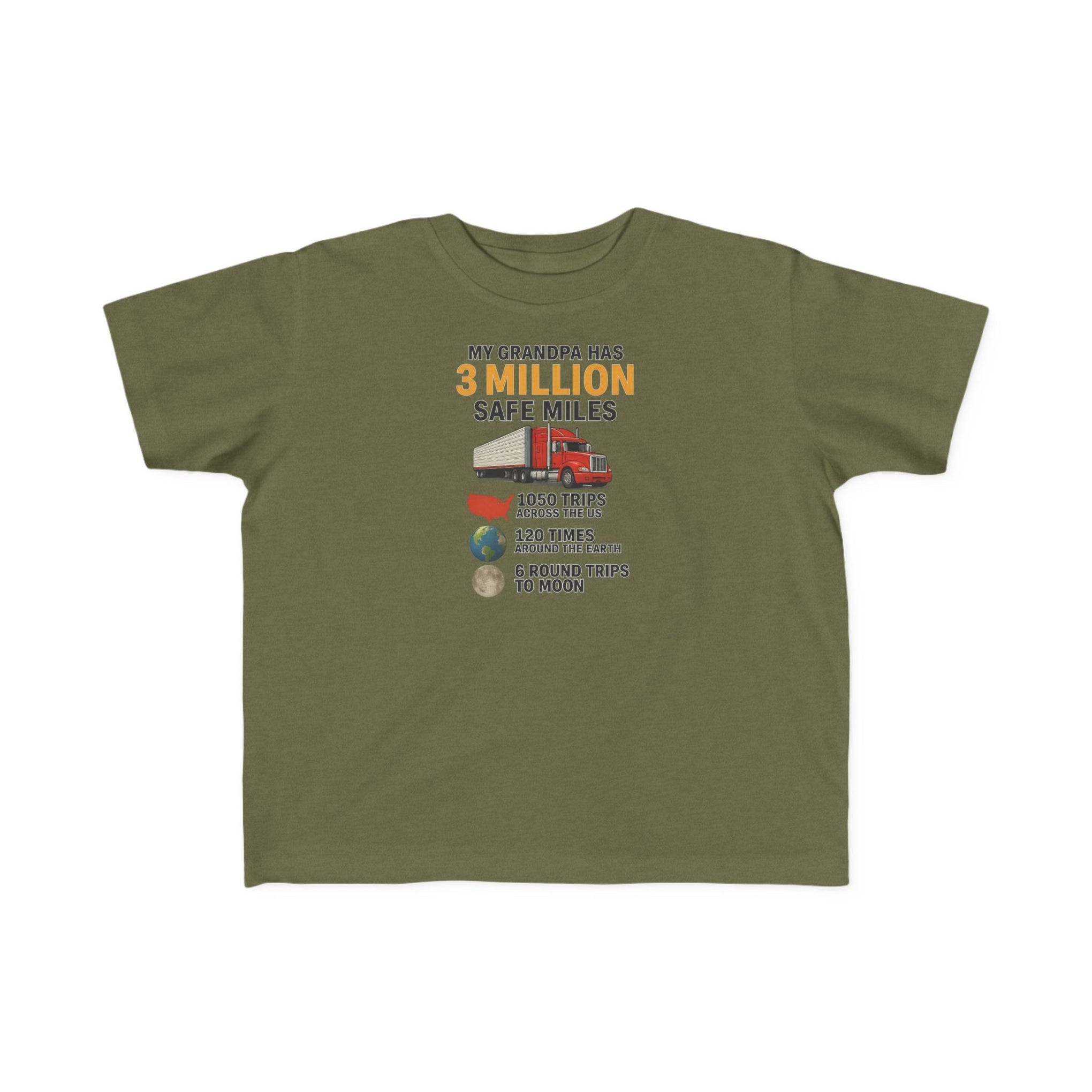 Toddler Tee - "My Grandpa Has 3 Million Safe Miles" Vintage Camper Kids Shirt