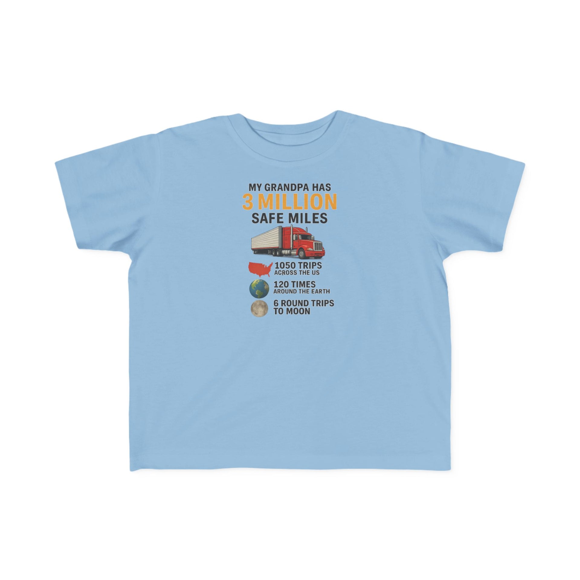 Toddler Tee - "My Grandpa Has 3 Million Safe Miles" Vintage Camper Kids Shirt