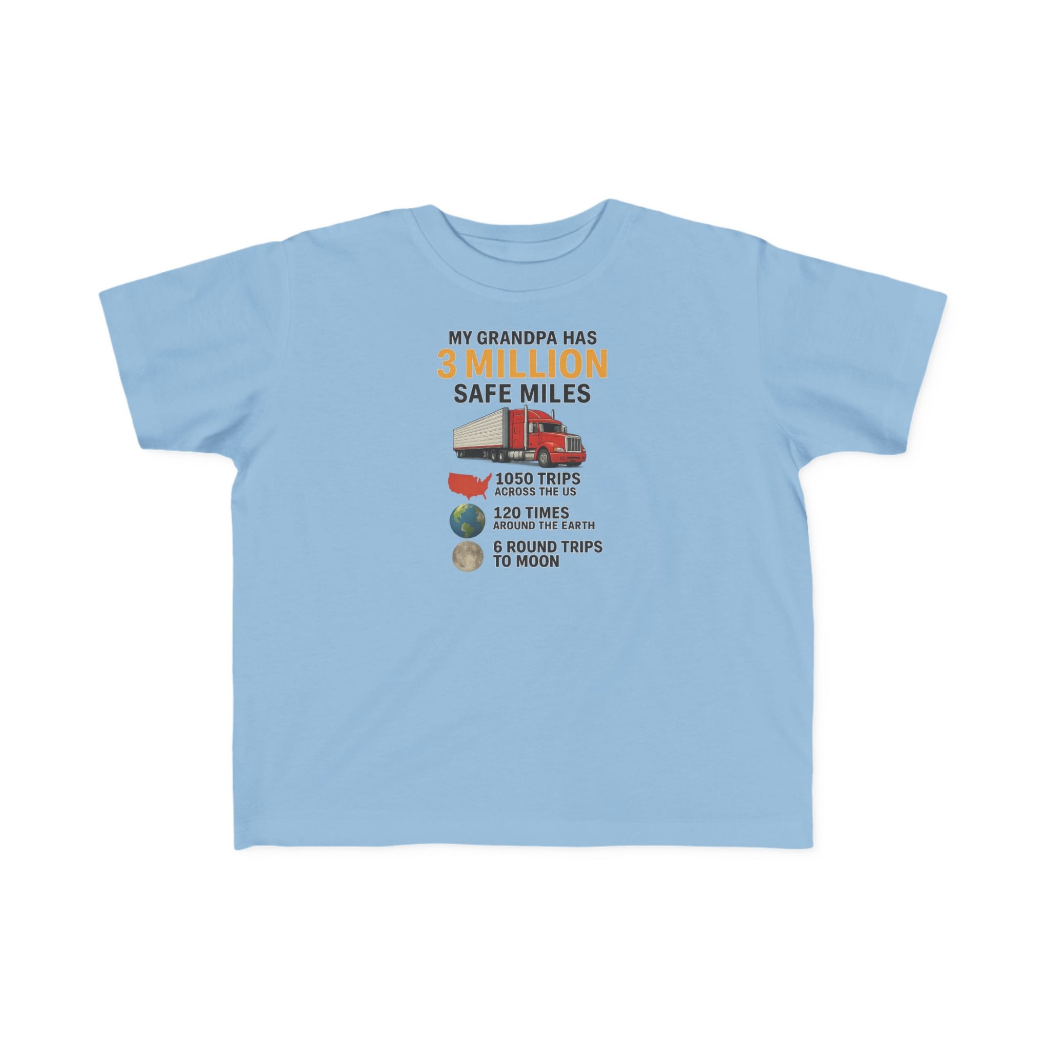 Toddler Tee - "My Grandpa Has 3 Million Safe Miles" Vintage Camper Kids Shirt