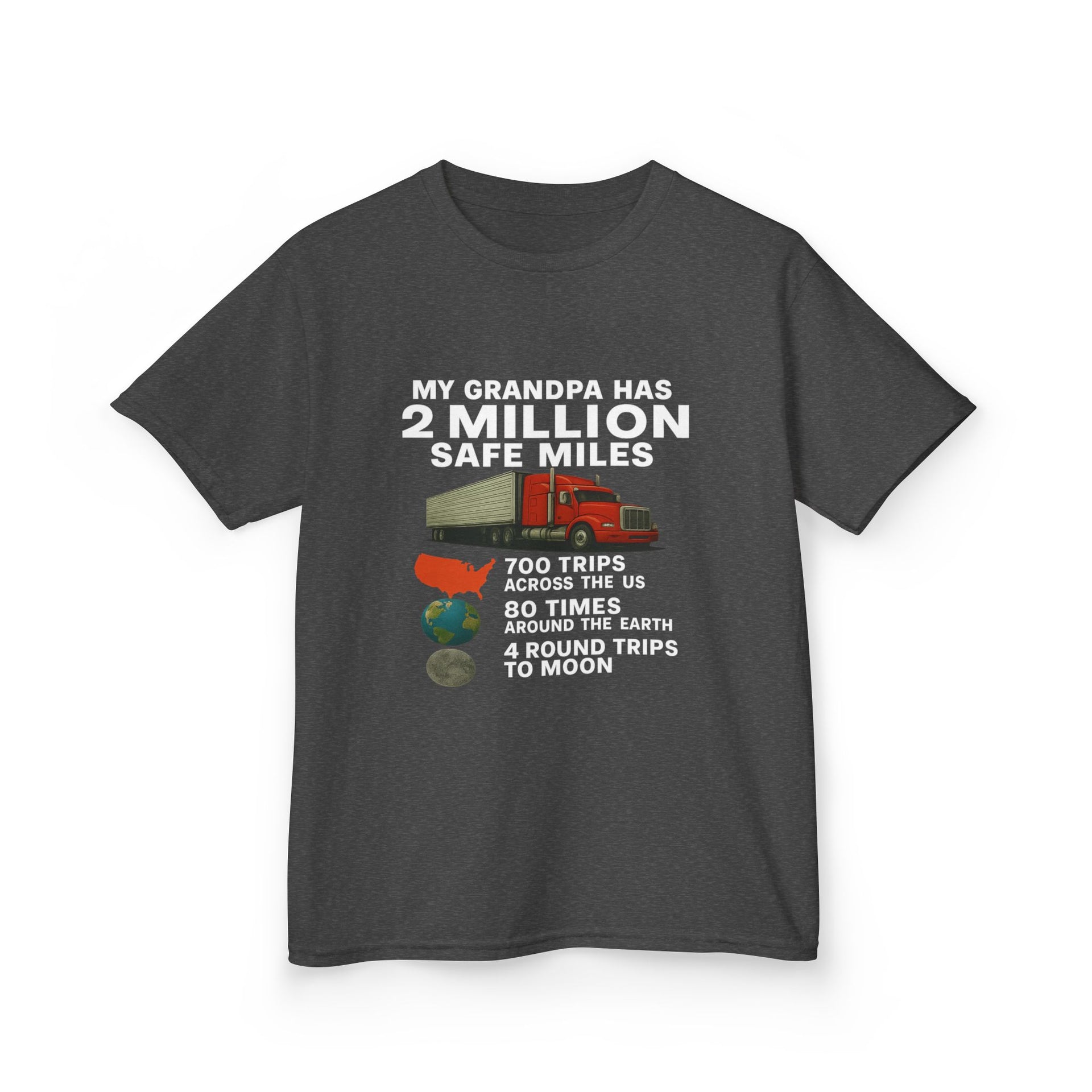 Kids Tee – “My Grandpa Has 2 Million Safe Miles” Vintage Pilot Aviation Shirt