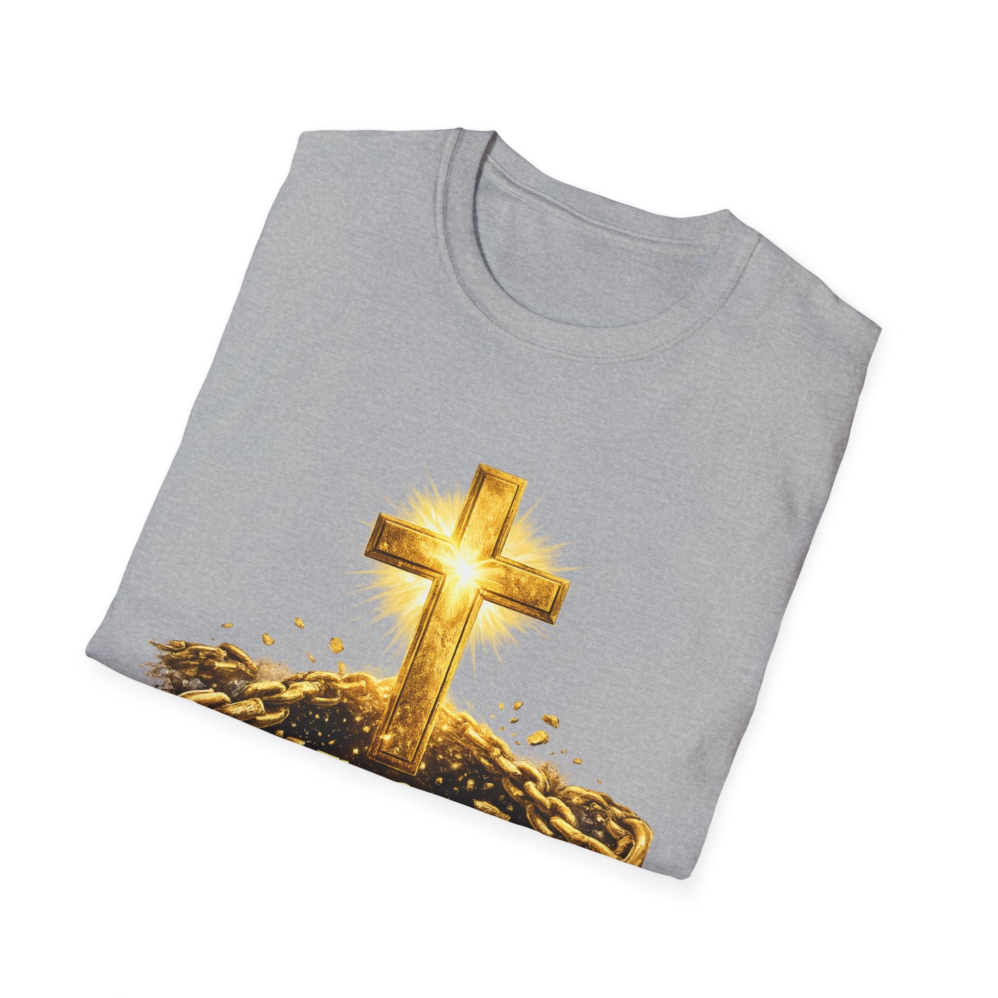 Chain Breaker Cross T-Shirt — "The One True Chain Breaker" Christian Faith Tee