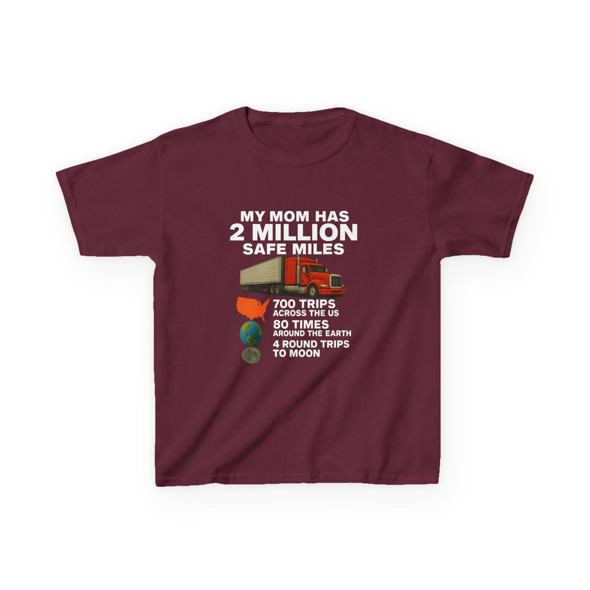 Kids Tee - "My Mom Has 2 Million Safe Miles" Driving Milestone Shirt