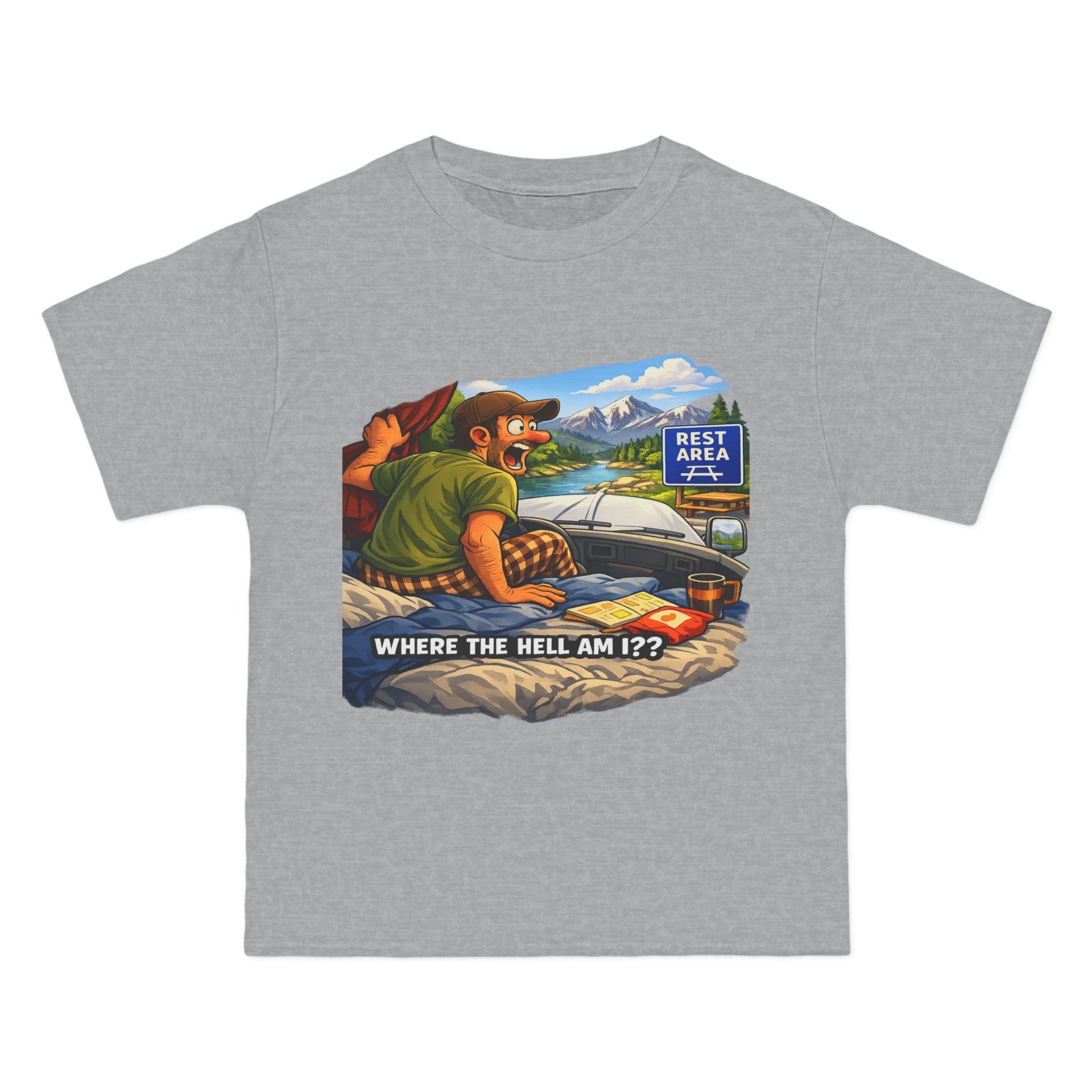 Big an Tall Graphic T-Shirt — "Where the Hell Am I??" Adventure Tee