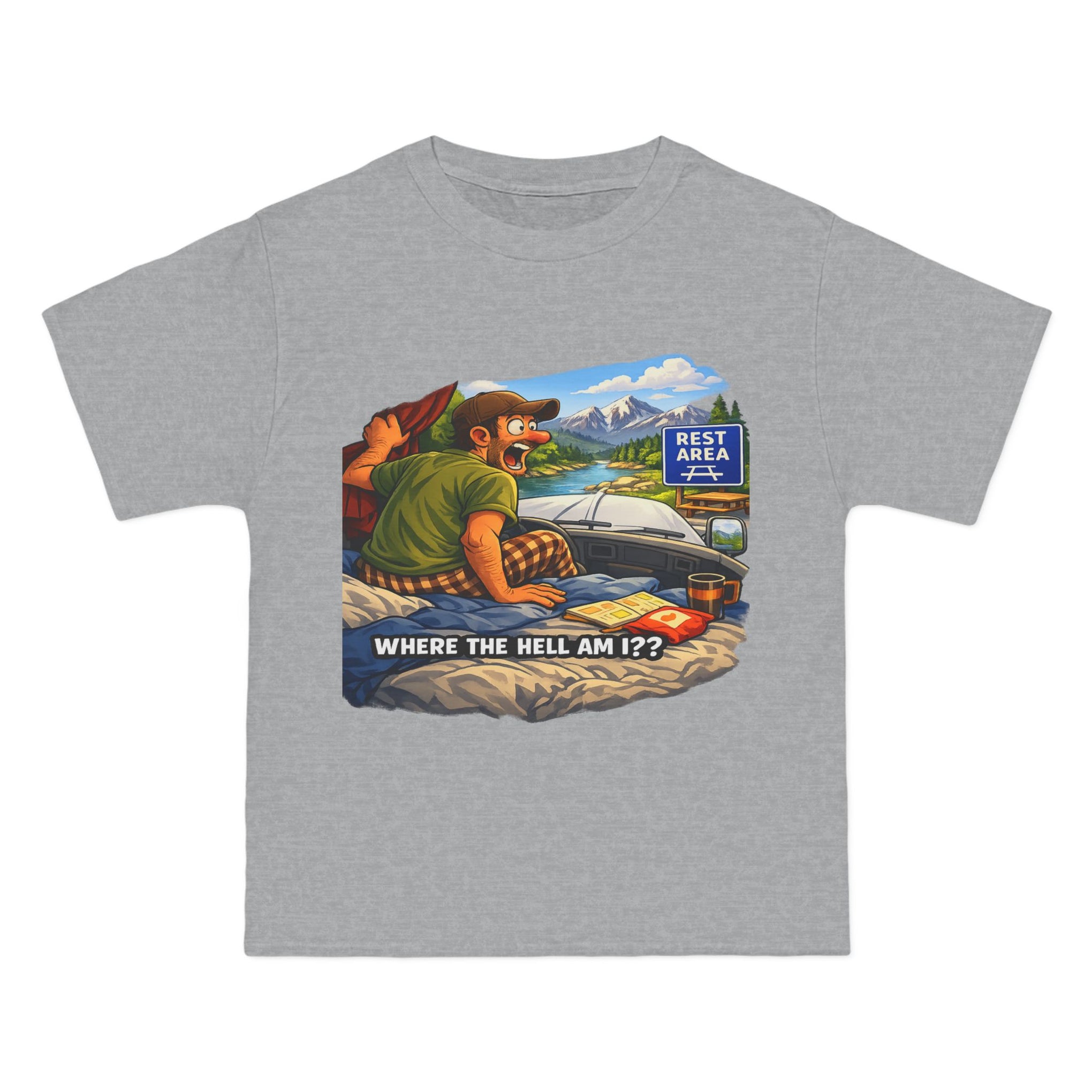 Big an Tall Graphic T-Shirt — "Where the Hell Am I??" Adventure Tee