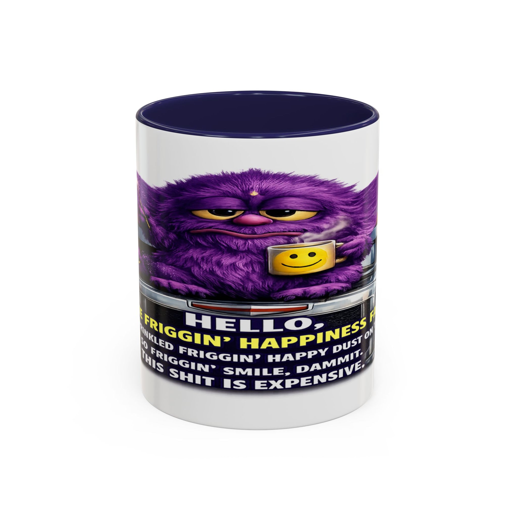 Purple Grumpy Monster Coffee Mug – Funny Truck Driver Gift (11oz & 15oz)