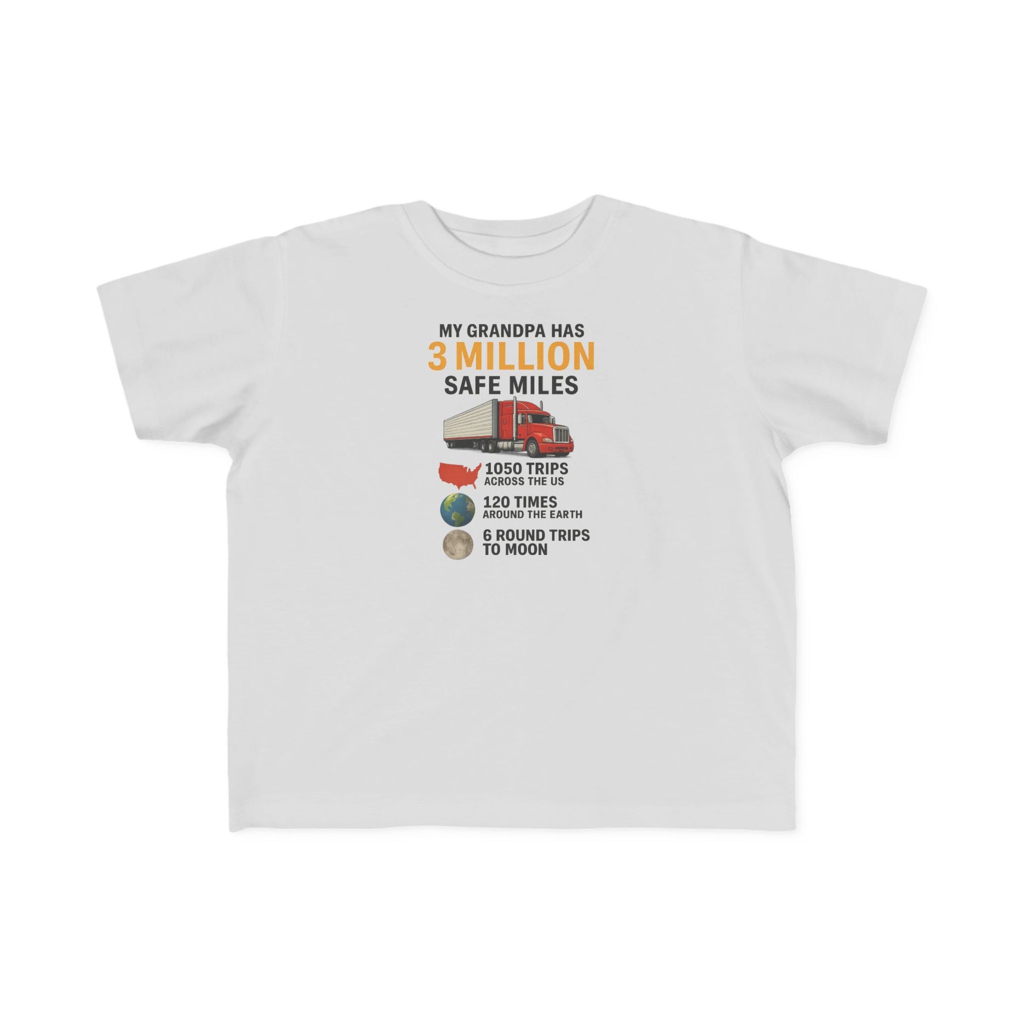 Toddler Tee - "My Grandpa Has 3 Million Safe Miles" Vintage Camper Kids Shirt