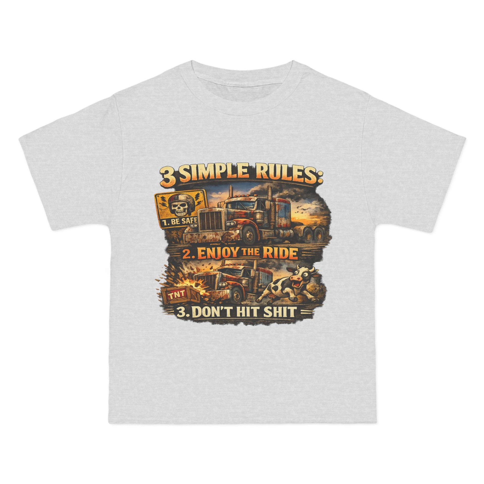 Big an Tall Graphic T-Shirt — "3 Simple Rules: Enjoy the Ride"
