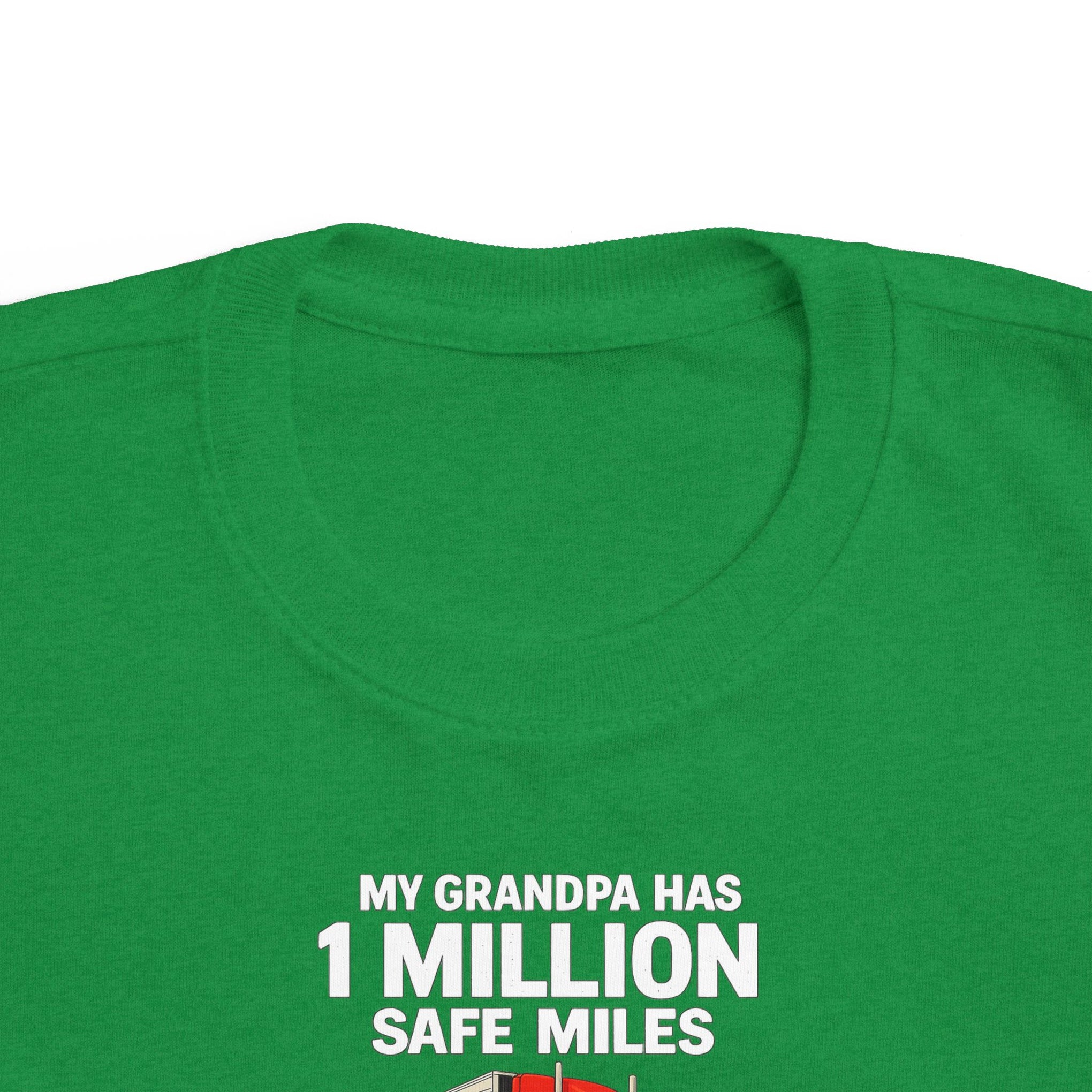 Toddler Tee – "My Grandma Has 1 Million Safe Miles" Cute Grandma Road-Trip Shirt