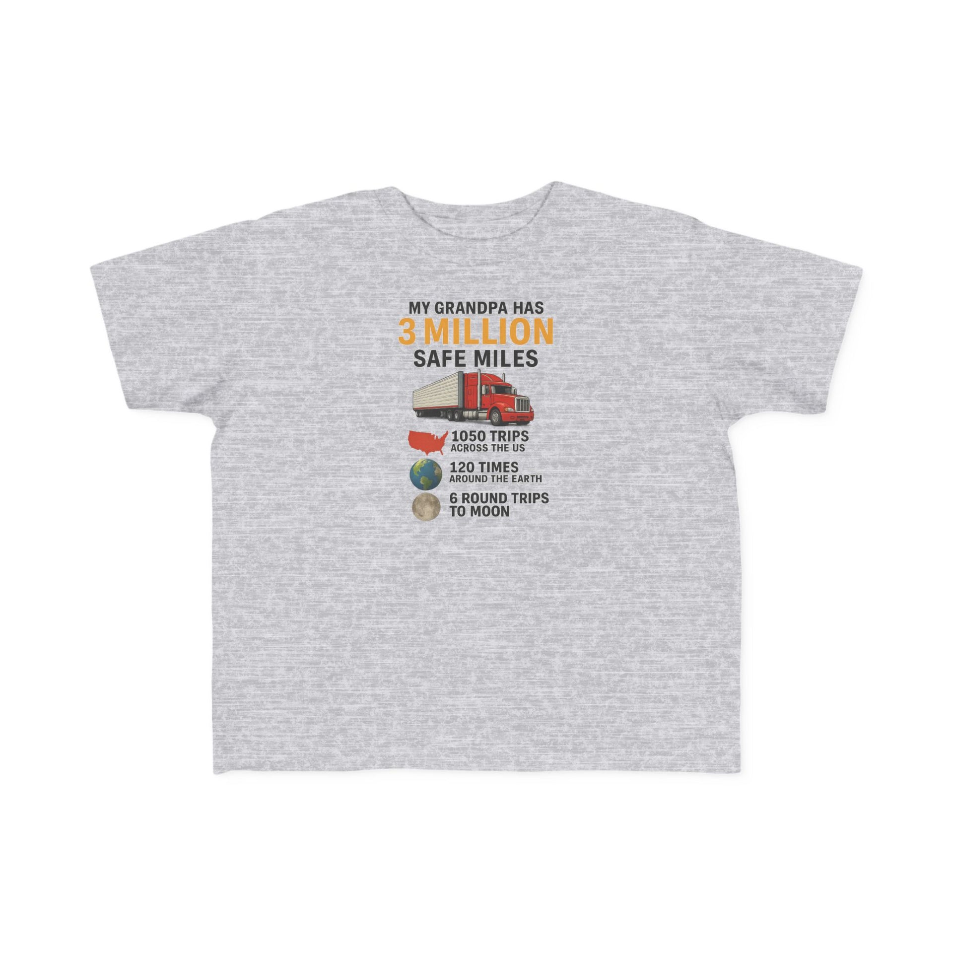 Toddler Tee - "My Grandpa Has 3 Million Safe Miles" Vintage Camper Kids Shirt