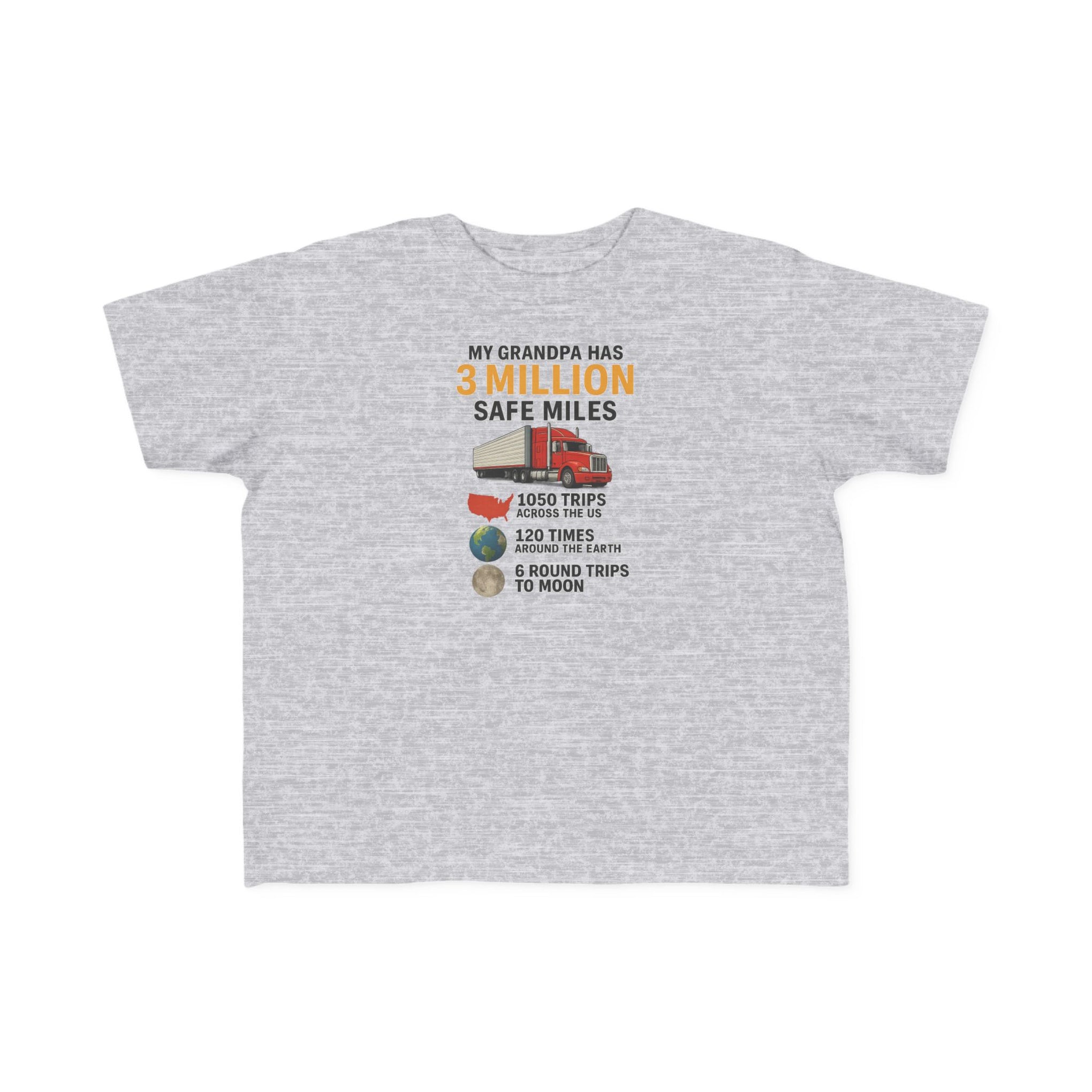 Toddler Tee - "My Grandpa Has 3 Million Safe Miles" Vintage Camper Kids Shirt