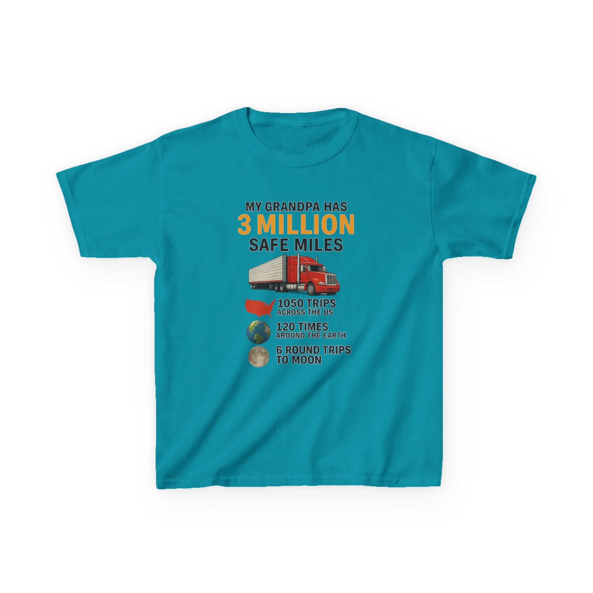Kids Tee — “My Grandpa Has 3 Million Safe Miles” Graphic Shirt