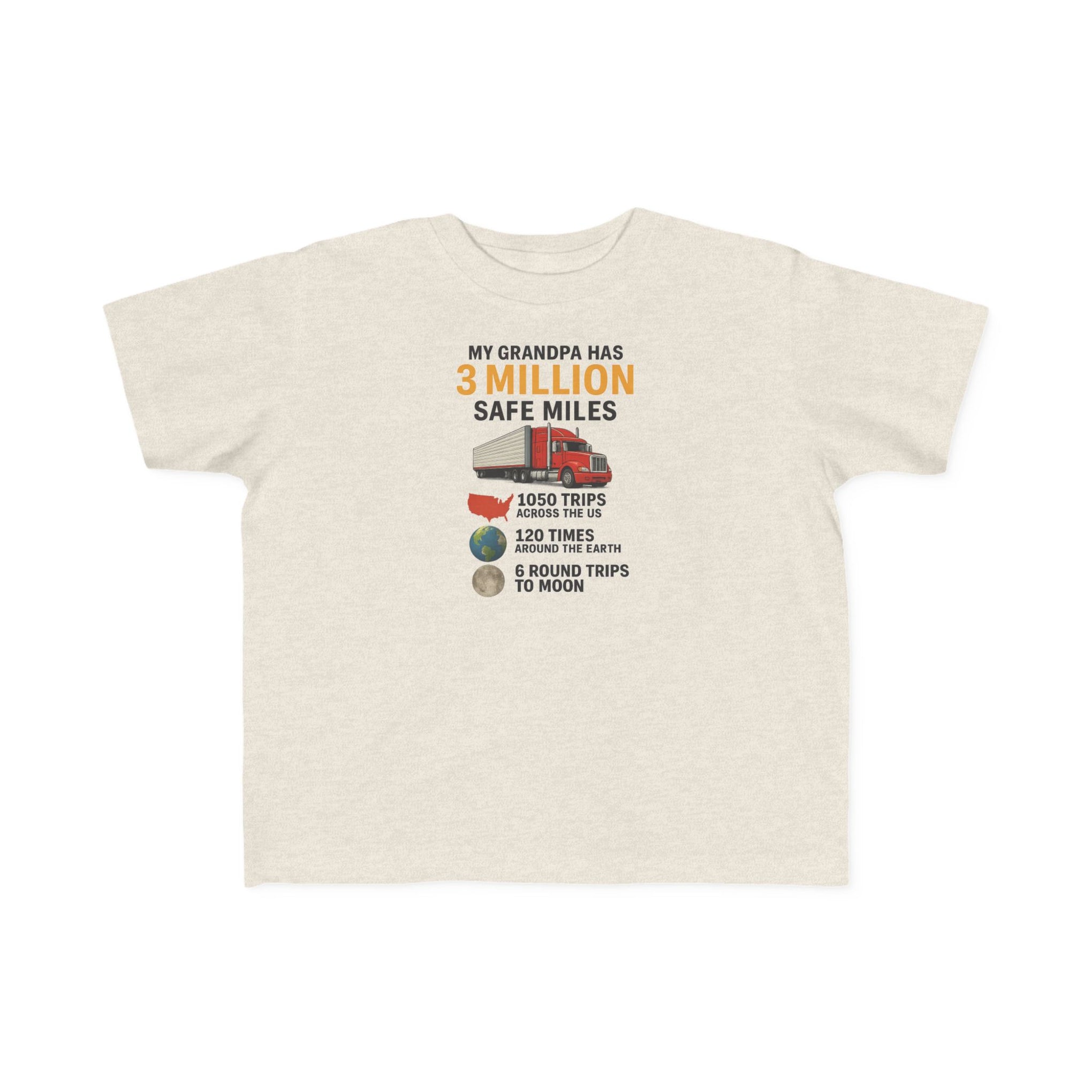 Toddler Tee - "My Grandpa Has 3 Million Safe Miles" Vintage Camper Kids Shirt