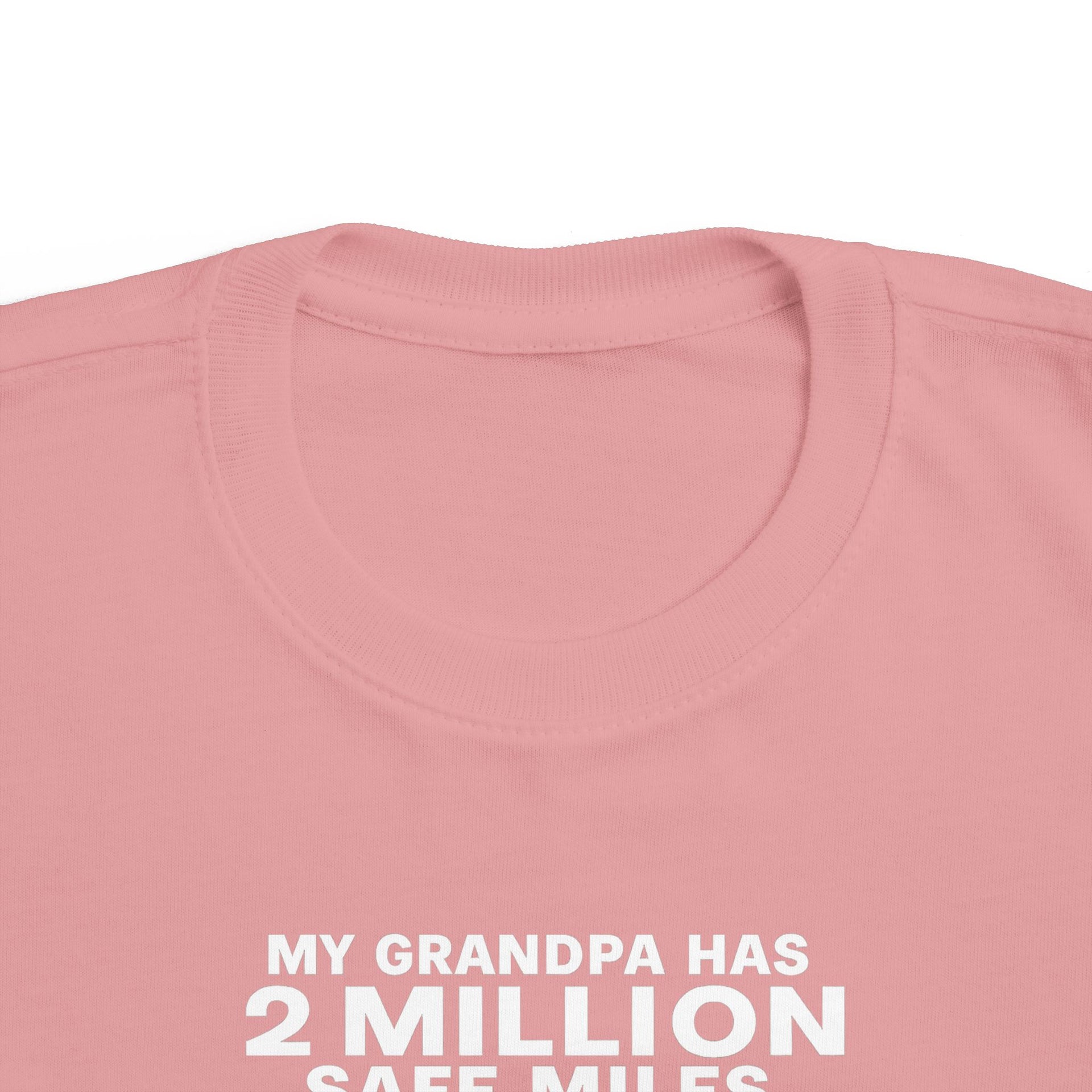 My Grampa has 2 million safe miles— Cute Red Semi Truck Design for Little Kids